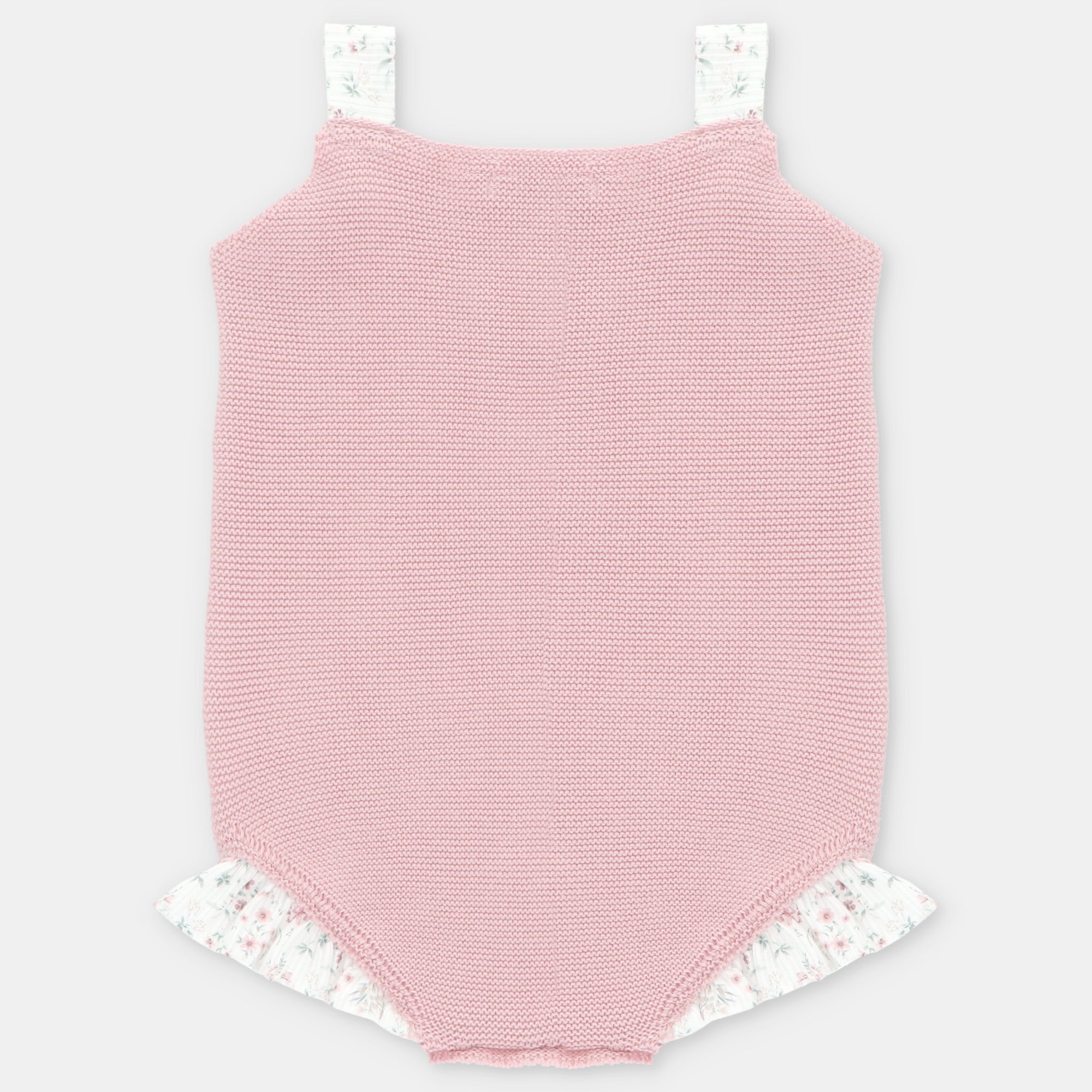Jardineira em malha rosa para bebe menina da Martín Aranda "Toronto"