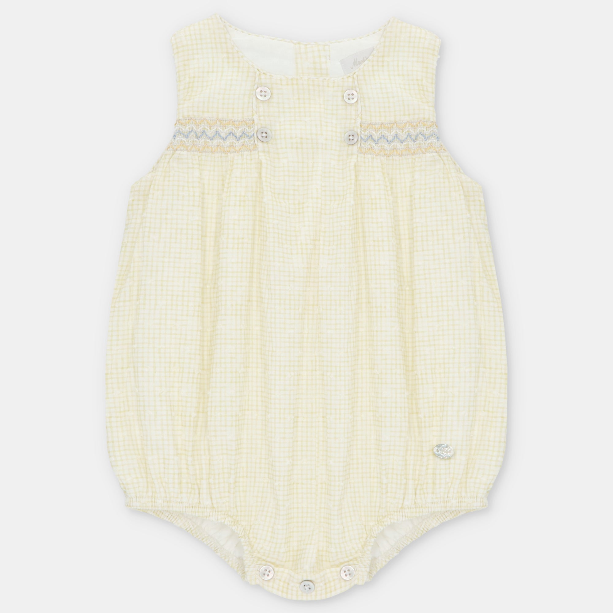 Fofo vichy amarelo para bebe da Martín Aranda "Winnipeg"