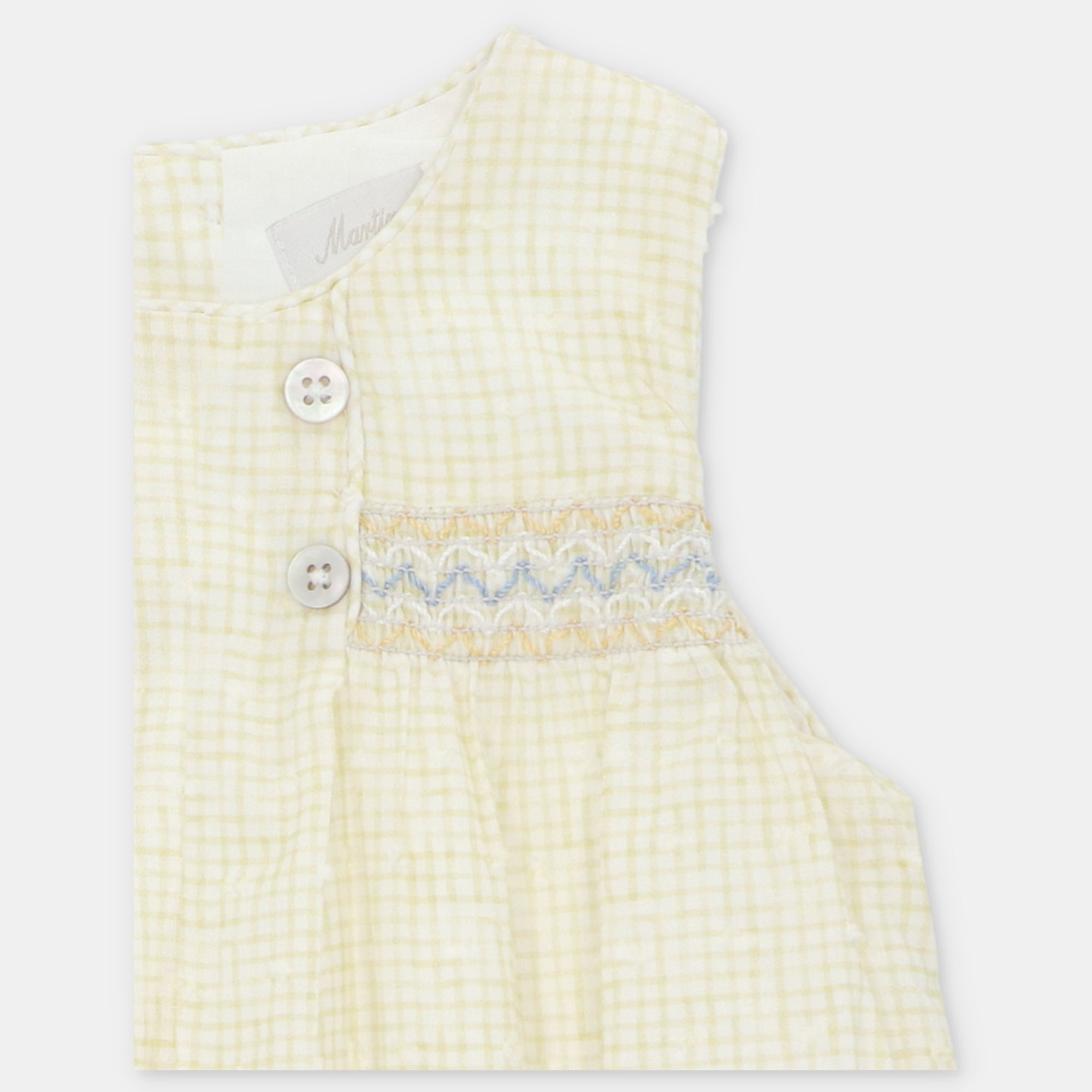 Fofo vichy amarelo para bebe da Martín Aranda "Winnipeg"