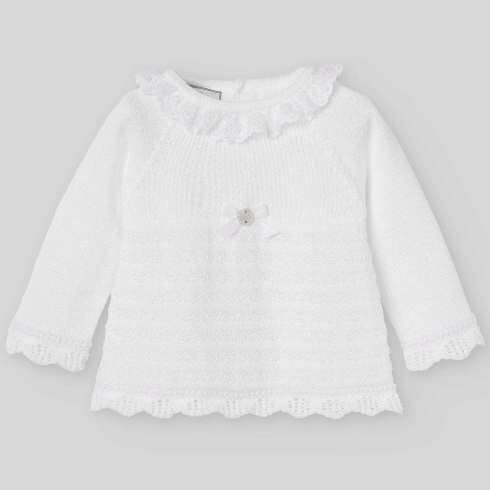 Conjunto recém nascido menina branco da Paz Rodriguez "Alaia"