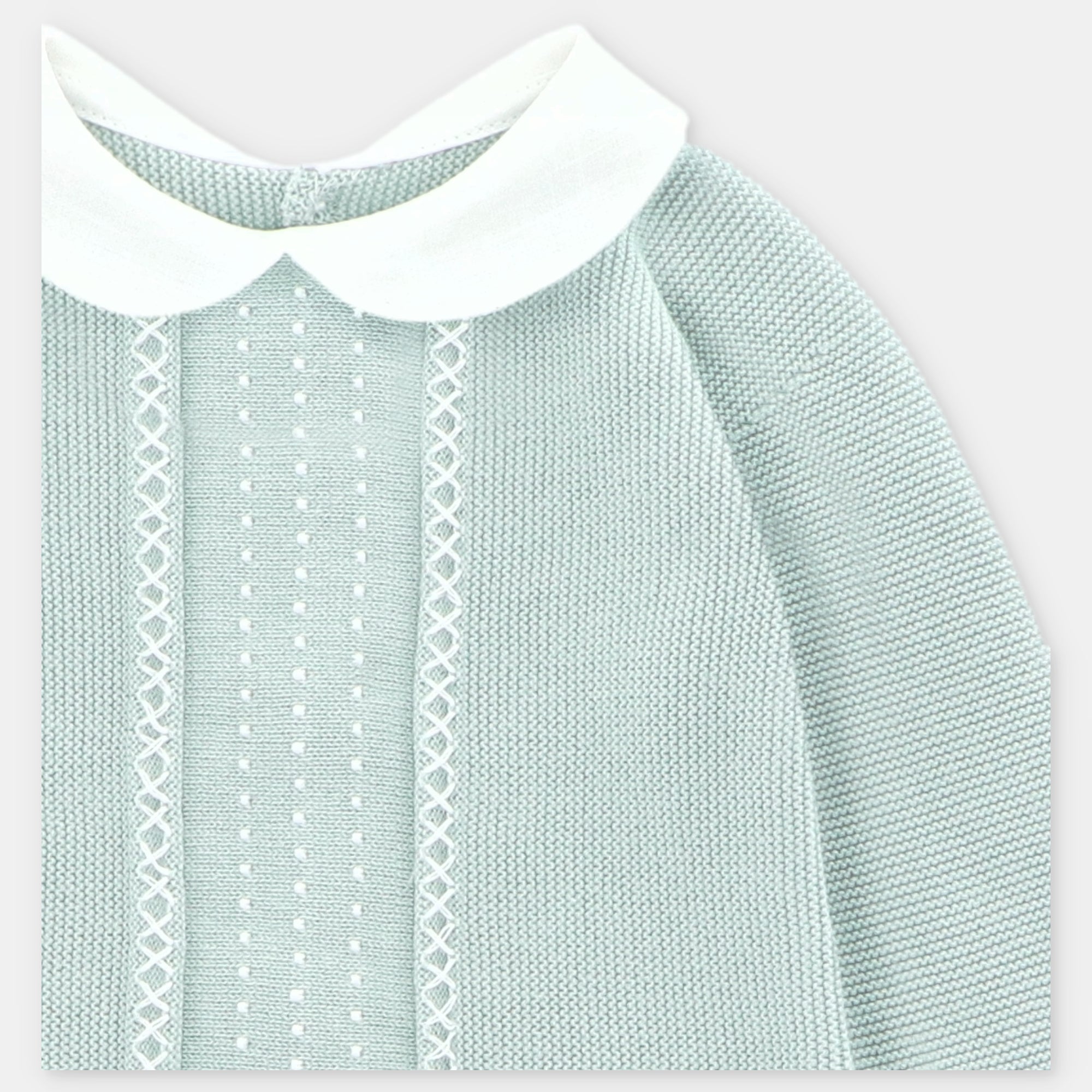 Conjunto recém-nascido verde água e gorro da Martín Aranda "Edmonton"