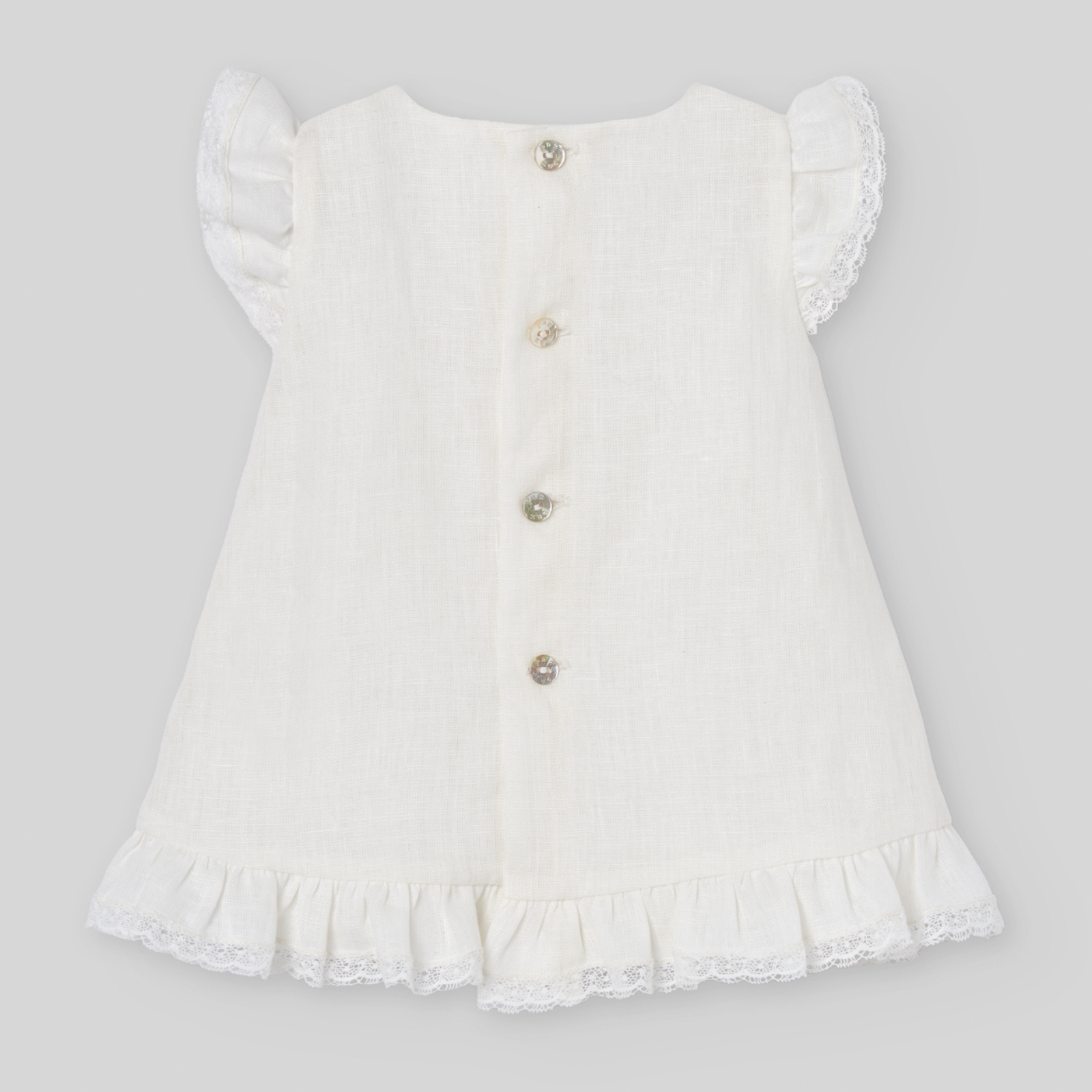 Vestido e tapa fralda de cerimónia da Paz Rodriguez "Alegra"