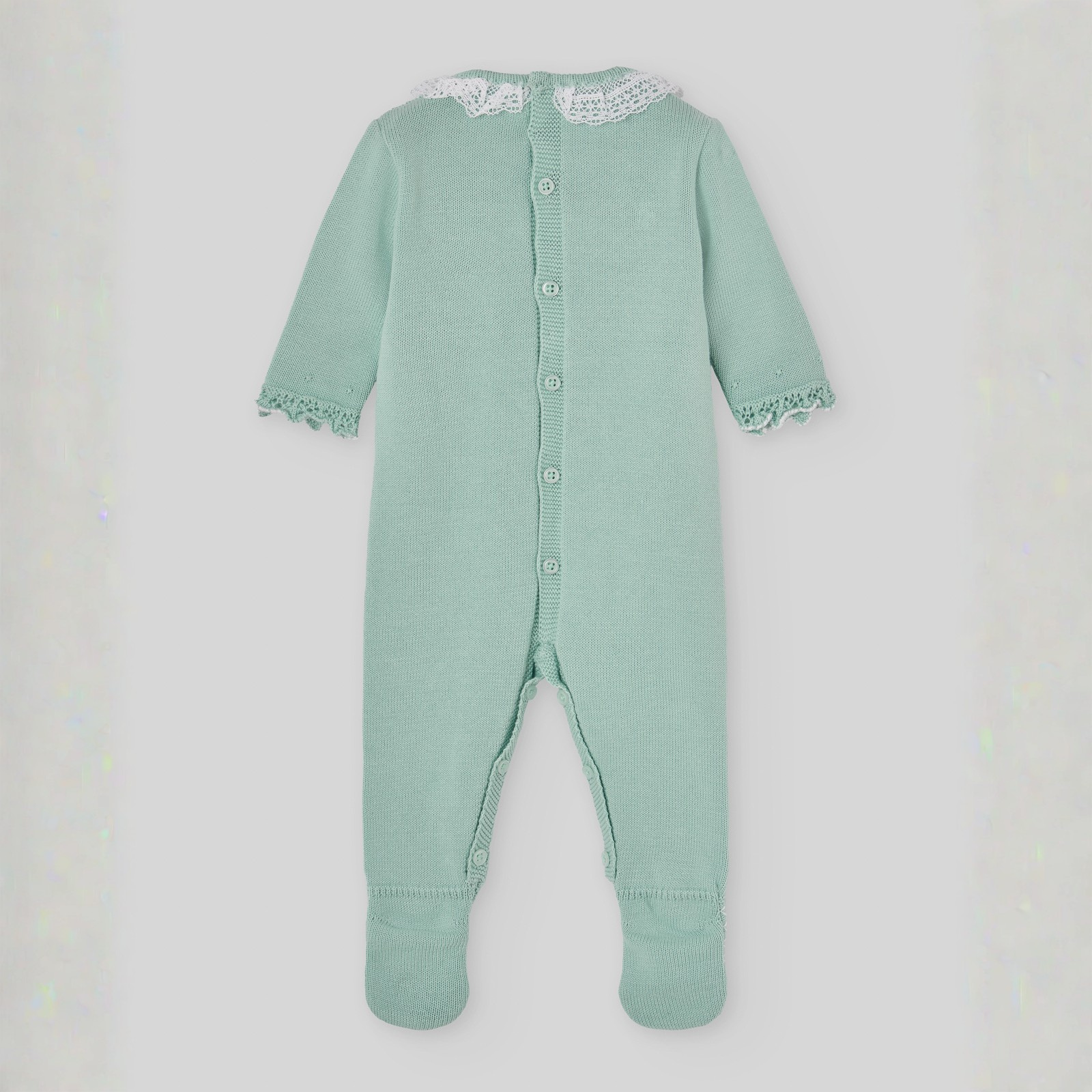 Babygrow em malha verde da Paz Rodriguez "Cauce"