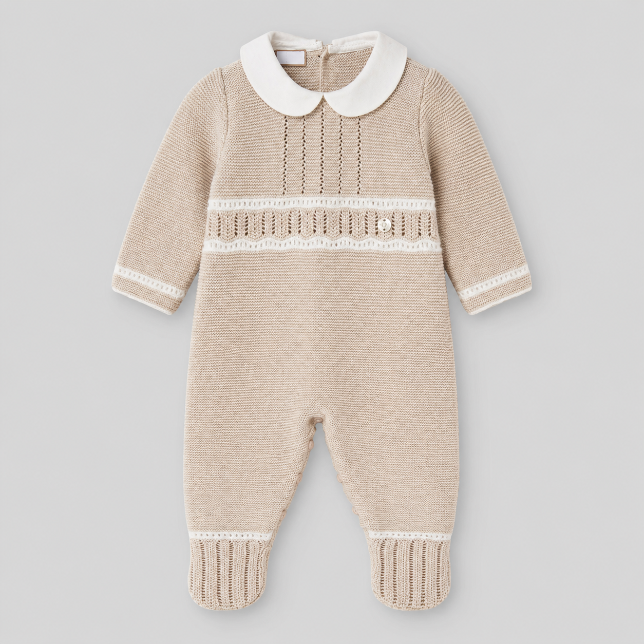 Babygrow para recém-nascido bege da Paz Rodriguez "Lua"