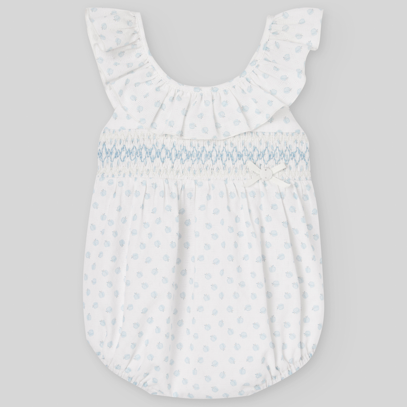 Fofo branco com detalhes azuis da Paz Rodriguez "Eden"