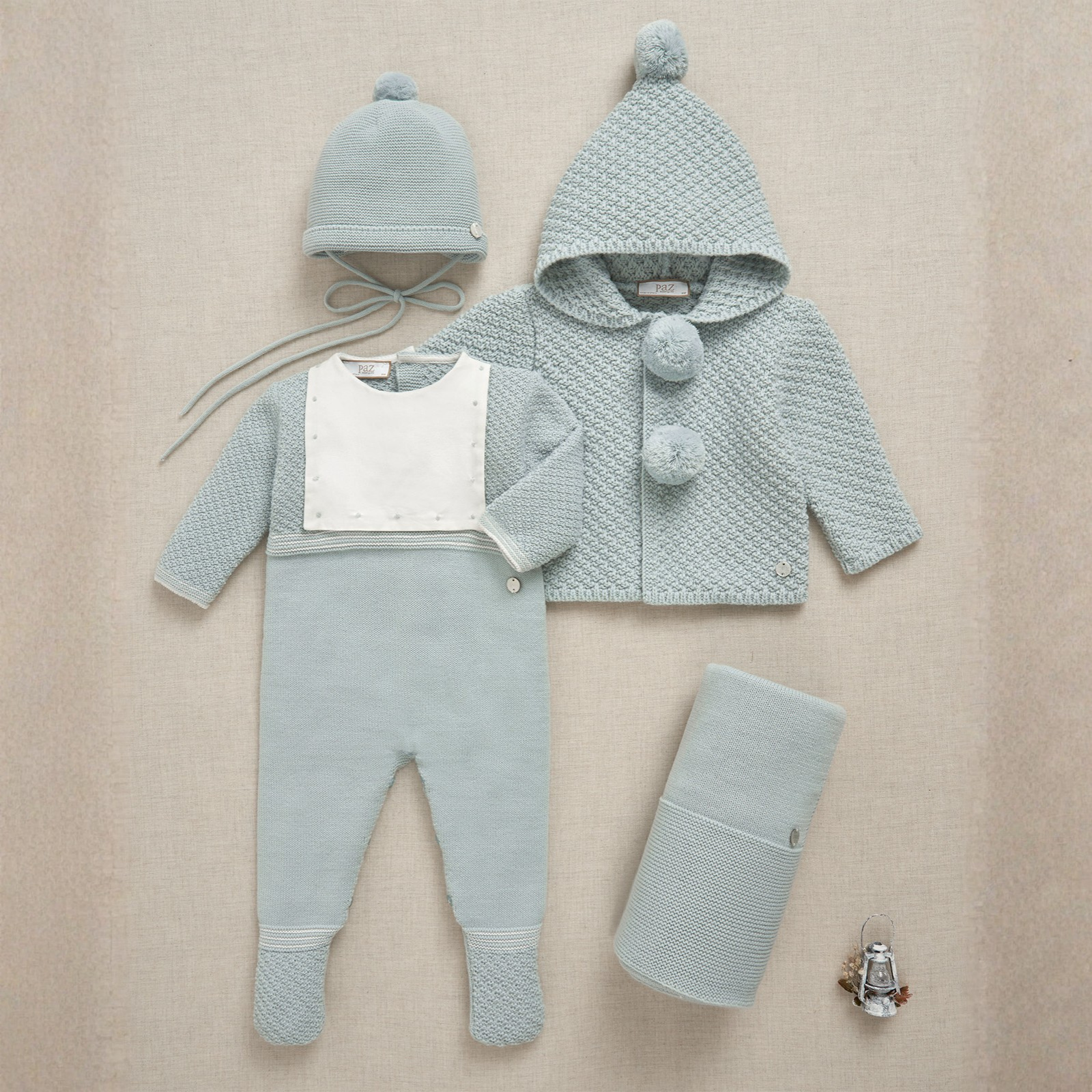 Babygrow para recém-nascido verde da Paz Rodriguez "Leira"