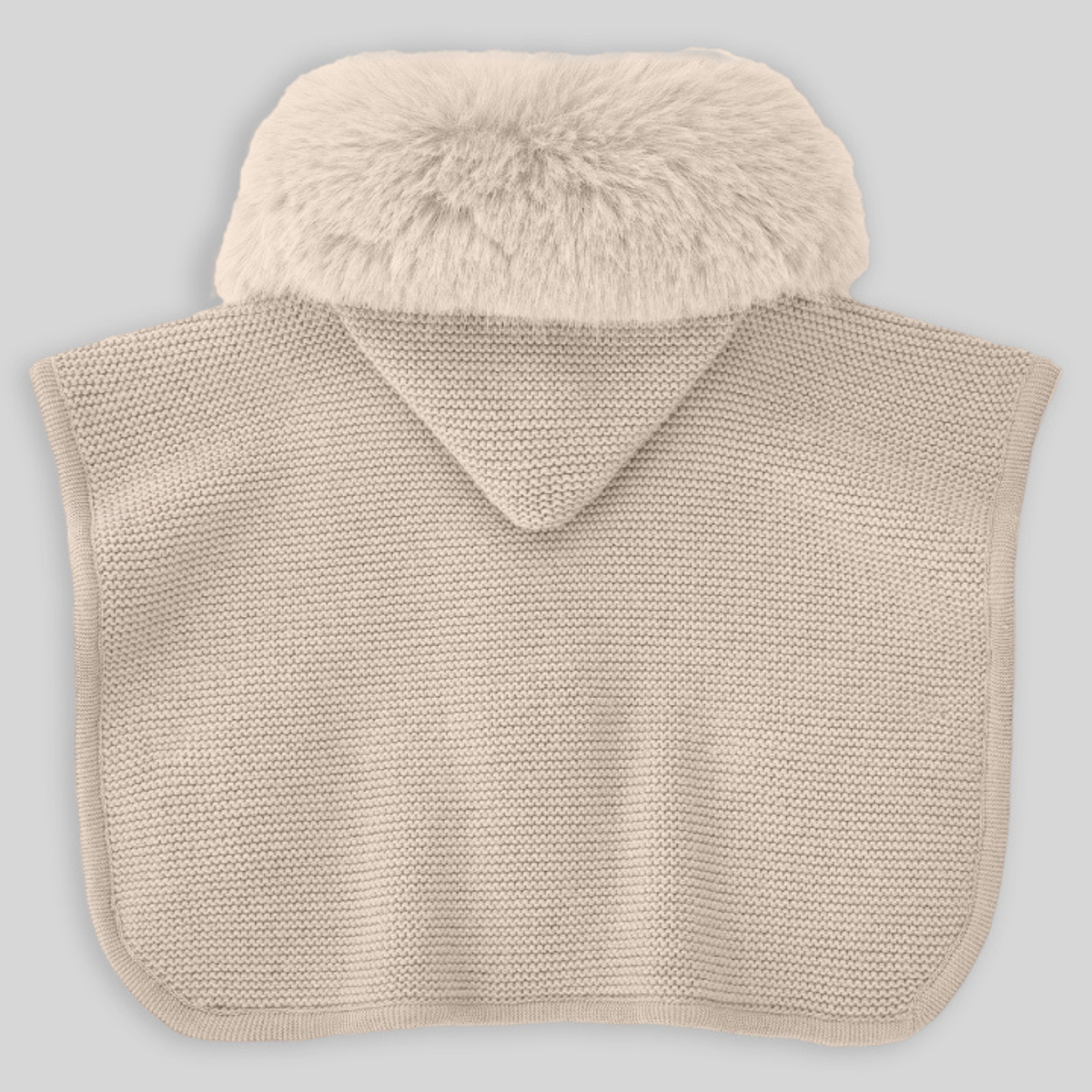 Poncho de malha bege da Paz Rodriguez "Terra"