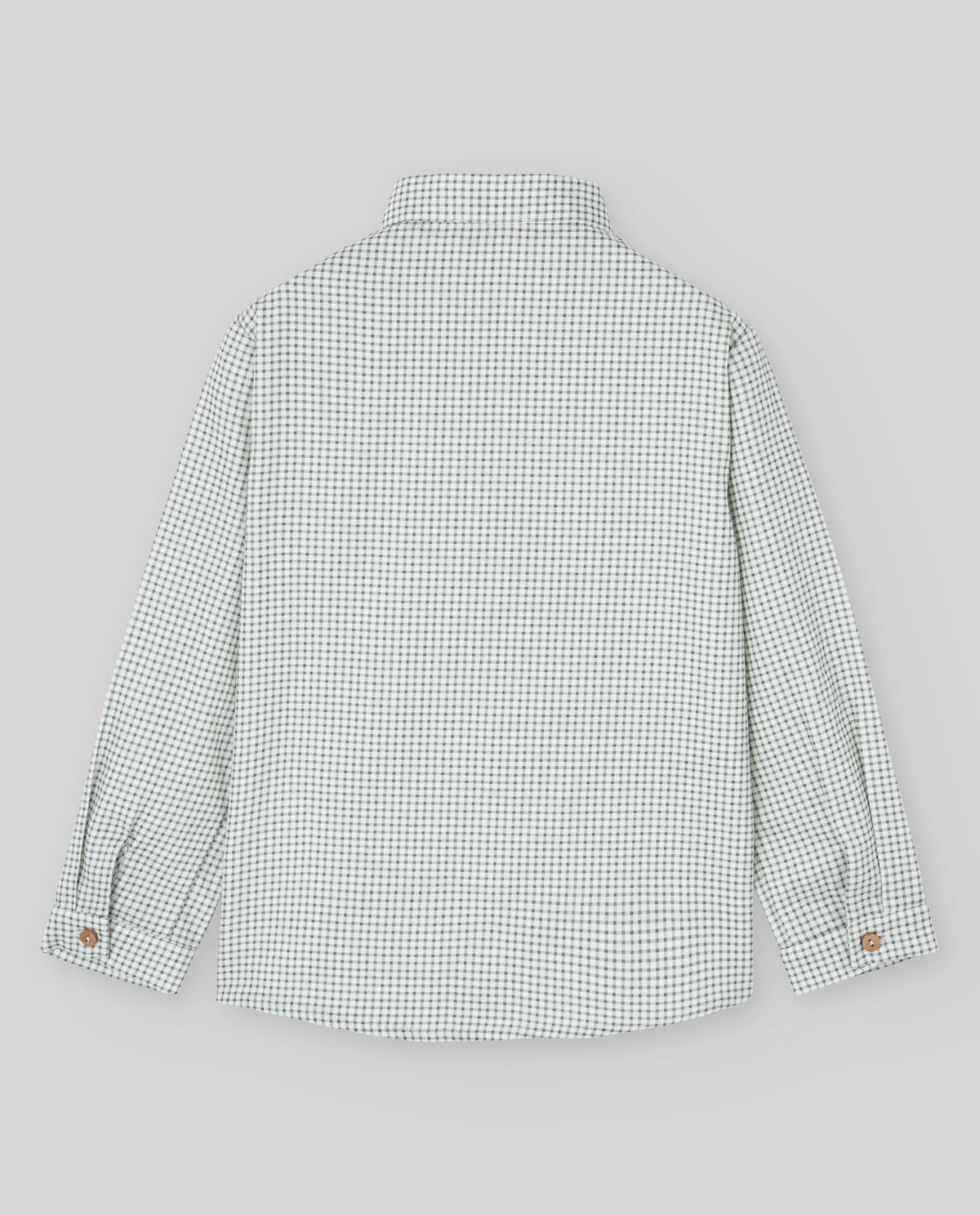 Conjunto calça bege e camisa vichy verde da Paz Rodriguez "Ledicia"