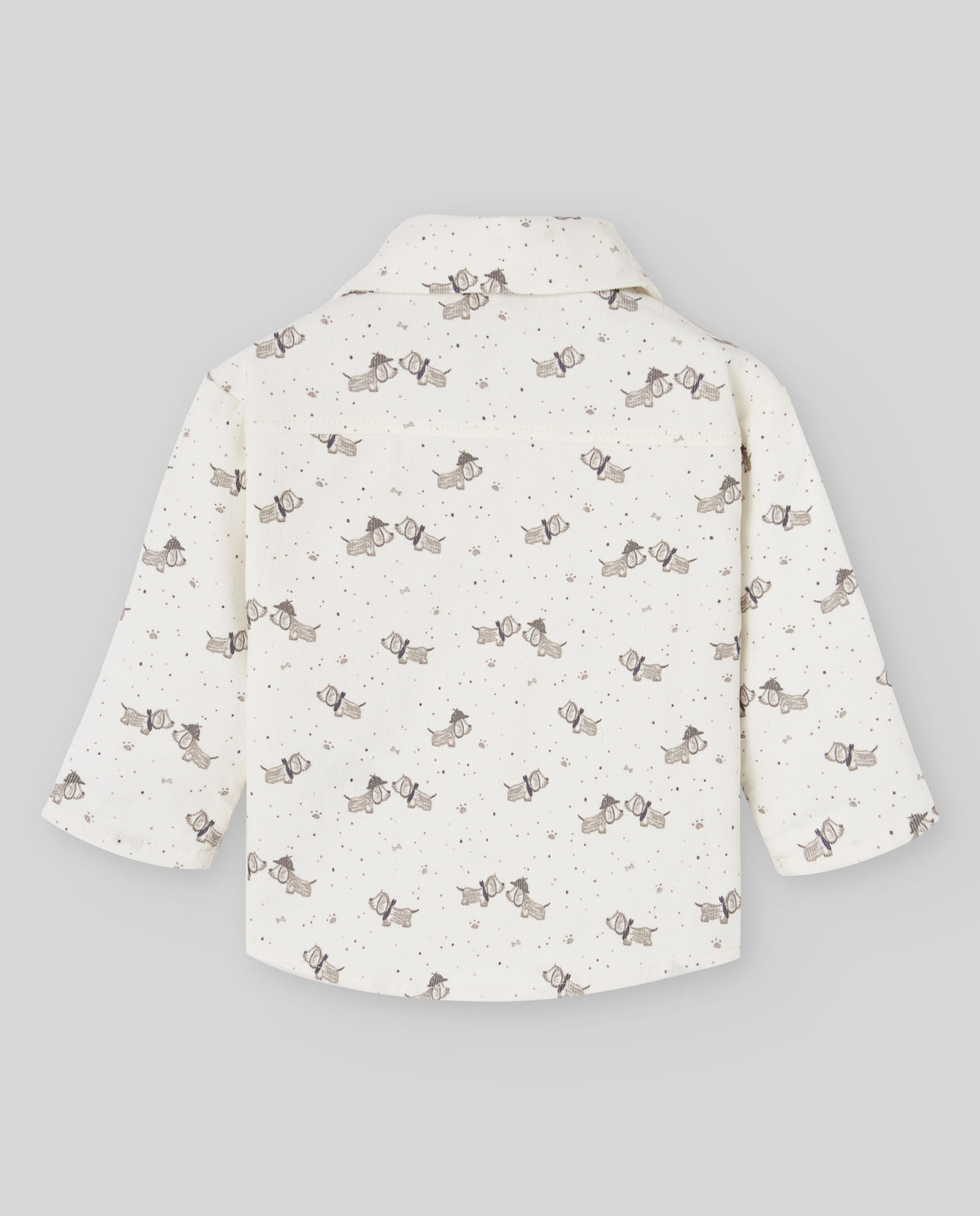 Conjunto camisa estampada e calça castanha da Paz Rodriguez "Noz"