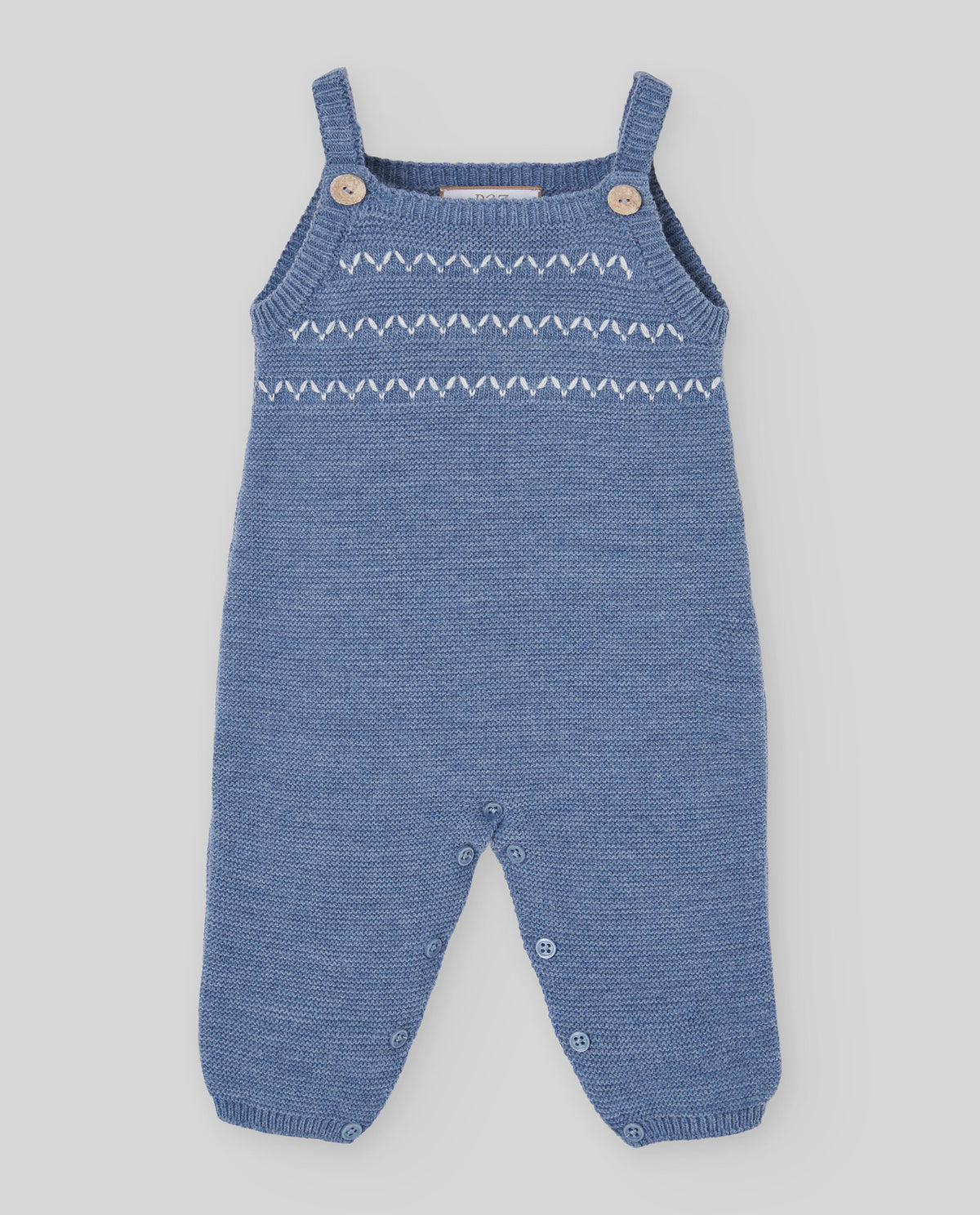 Conjunto jardineira malha azul e body da Paz Rodriguez "Ponte"