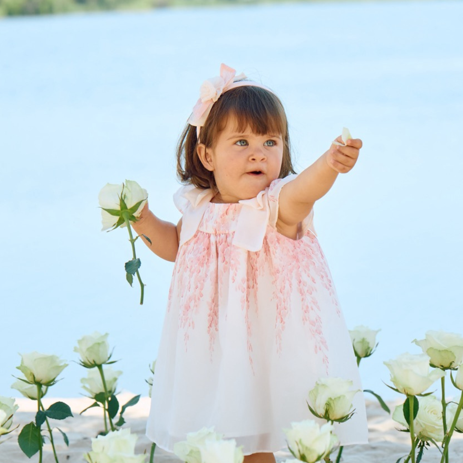Vestido com tons rosa para menina da Patachou "Girl"