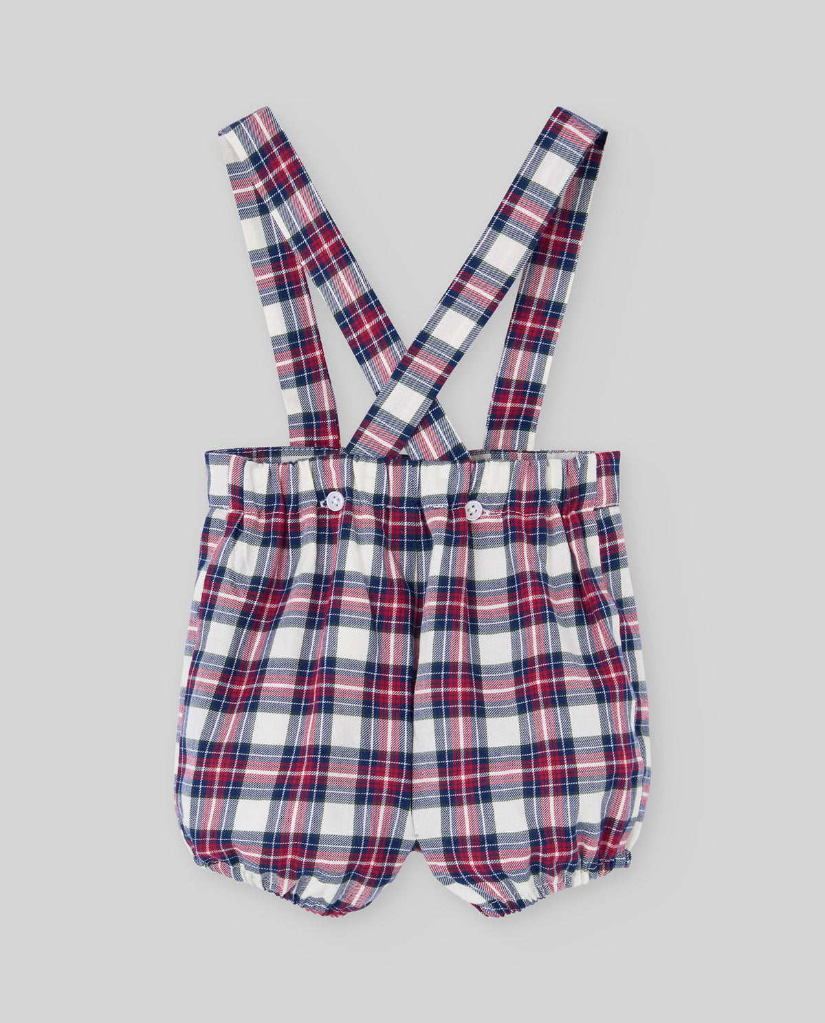 Conjunto blusa e calção xadrez com alças da Paz Rodriguez "Nadal"