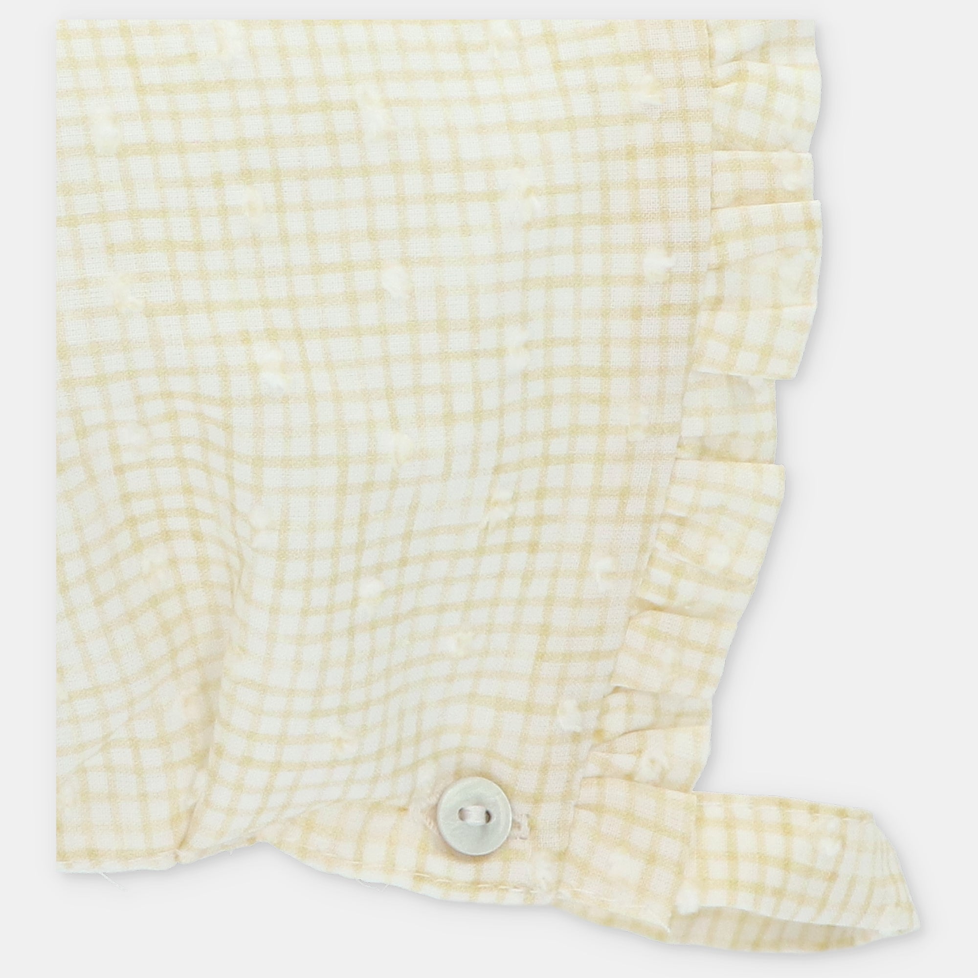 Touca vichy amarelo para bebe menina da Martín Aranda "Winnipeg"