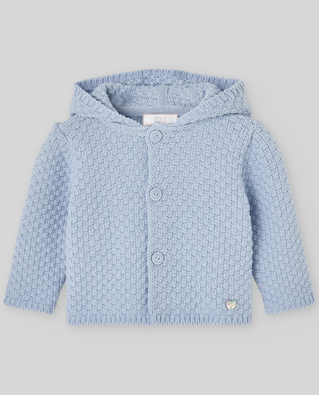 Abrigo em malha azul da Paz Rodriguez "Espuma"