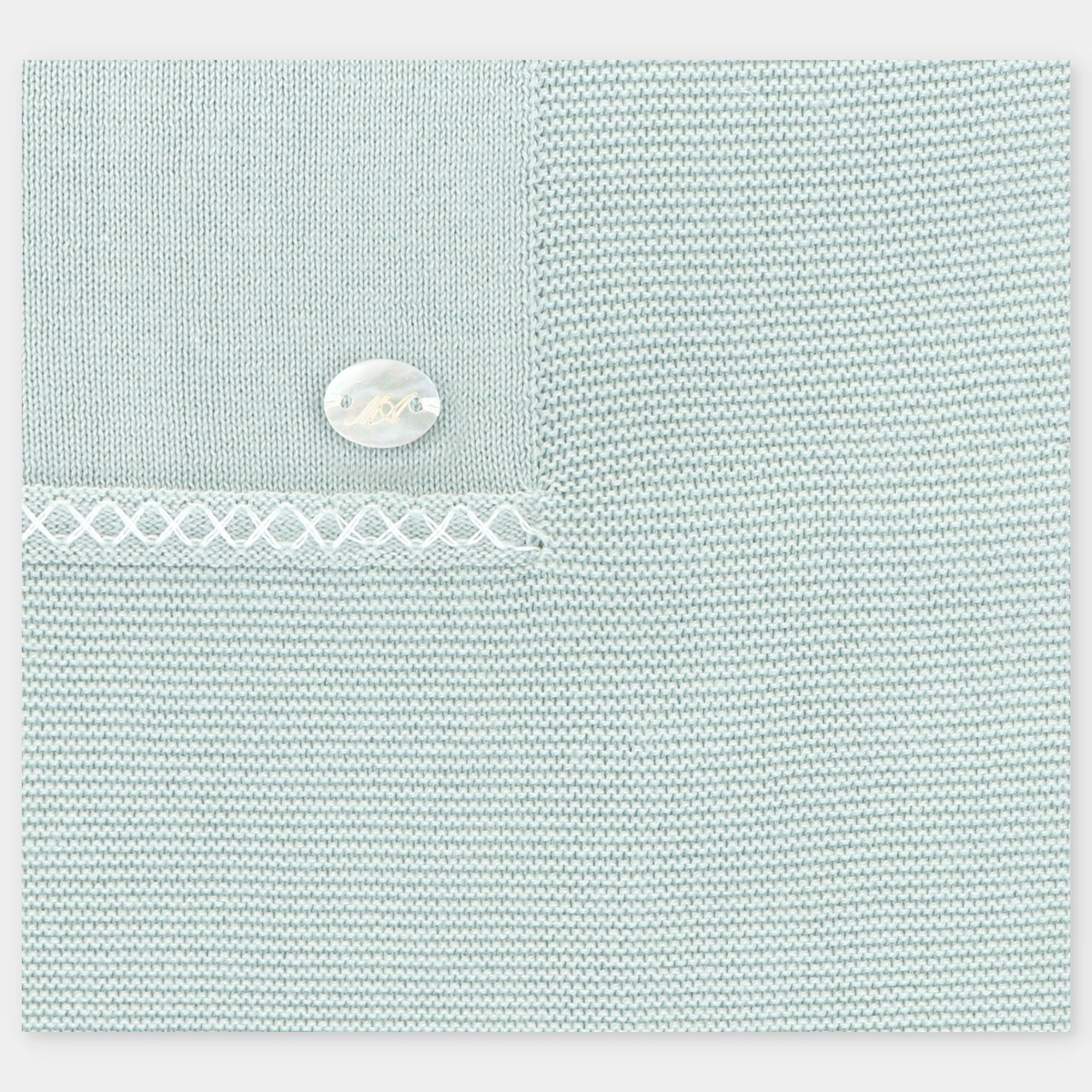 Manta verde água para recém-nascido da Martín Aranda "Edmonton"