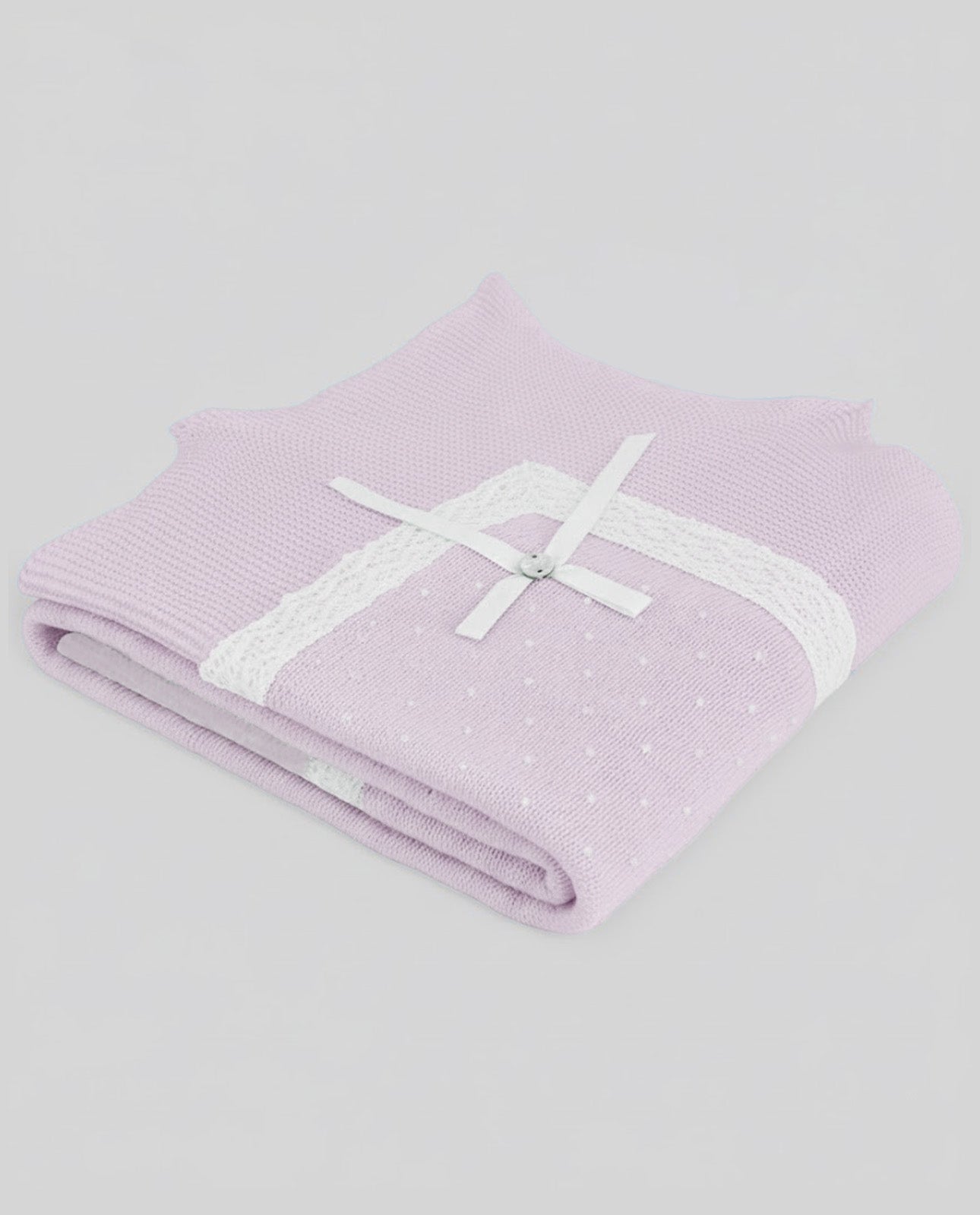 Manta em malha rosa da Paz Rodriguez "Paz"