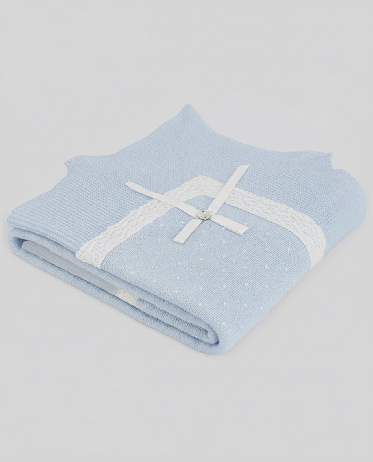 Manta em malha azul da Paz Rodriguez "Paz"