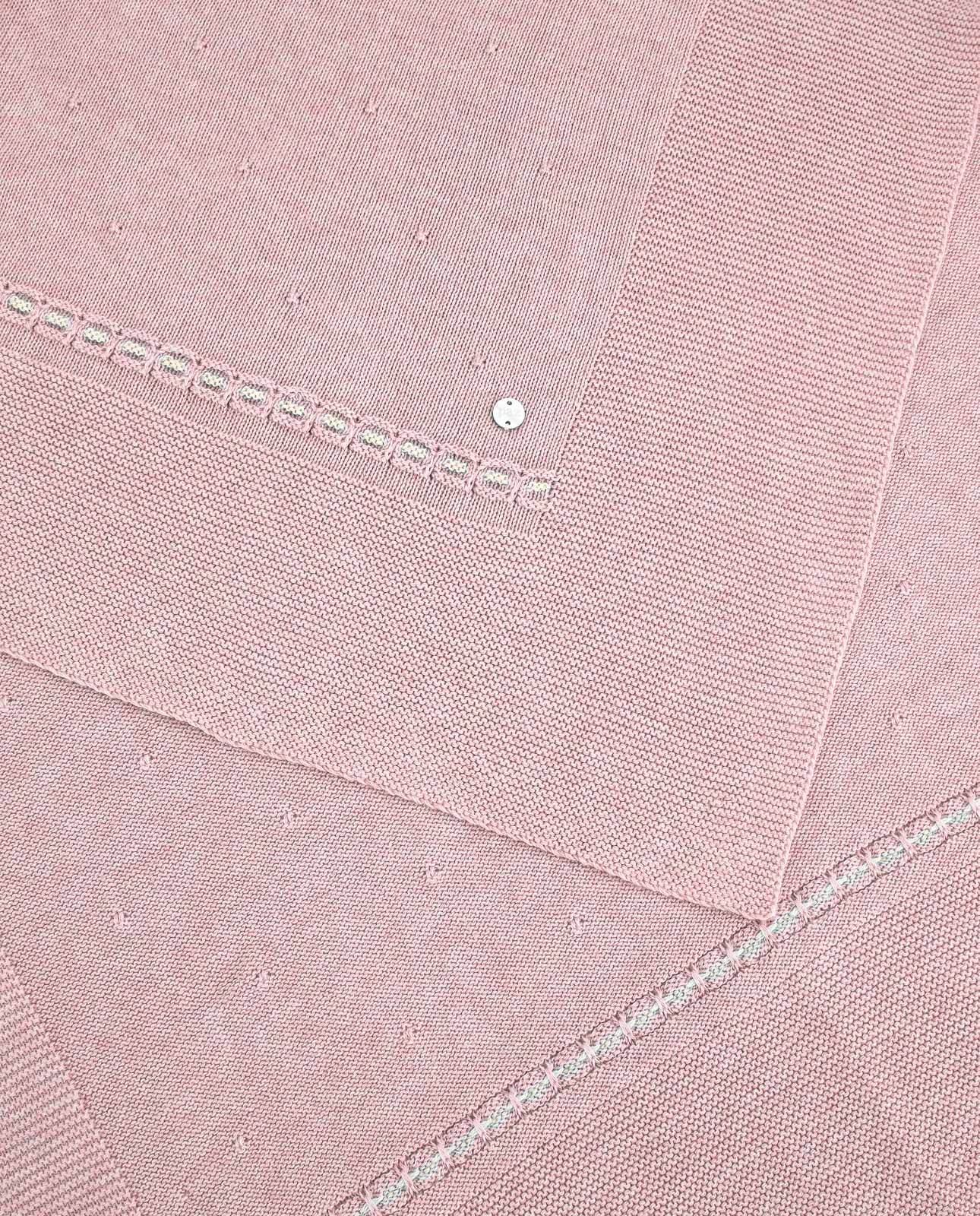 Manta em malha rosa da Paz Rodriguez "Val"