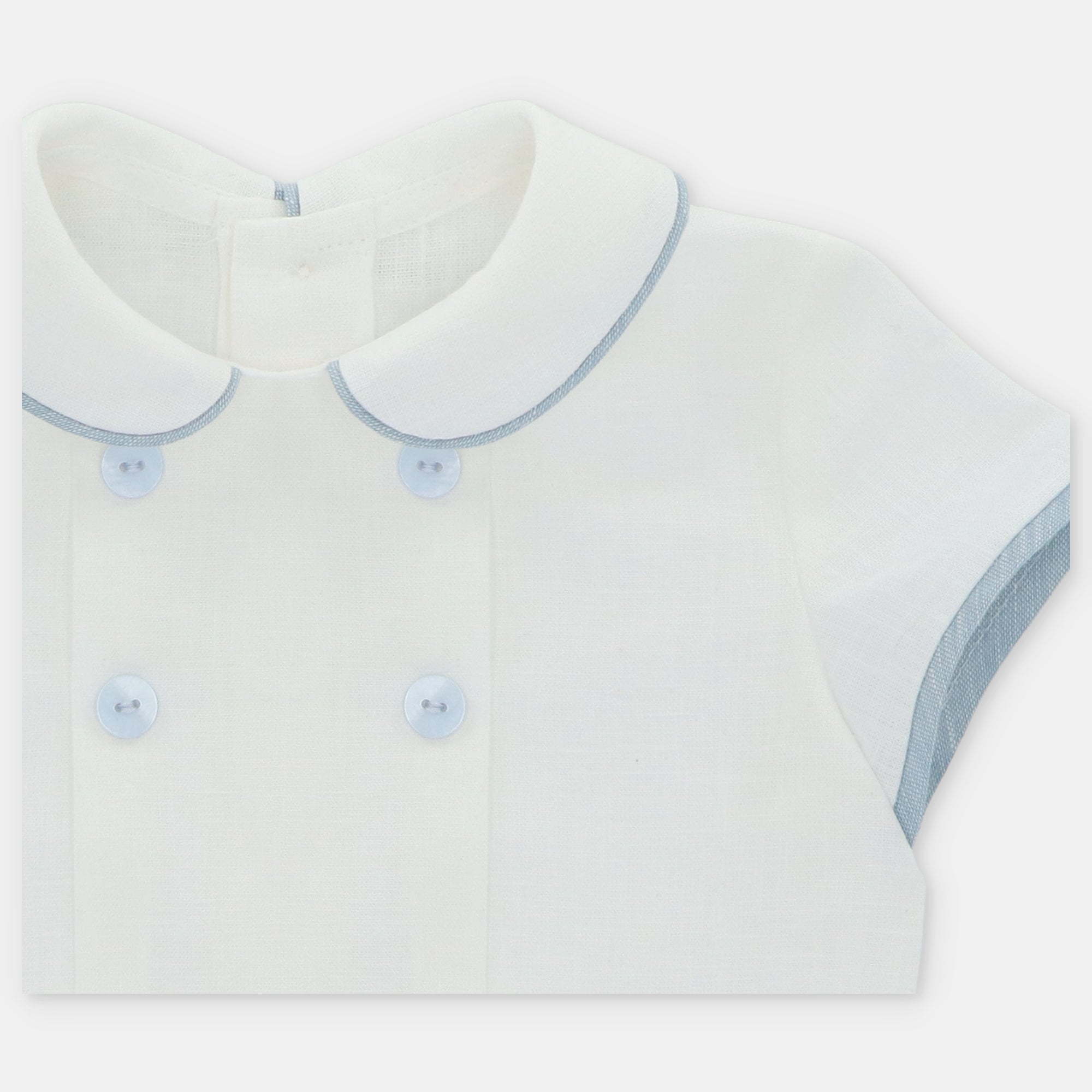 Conjunto cerimónia blusa e calção azul da Martin Aranda "Victoria"