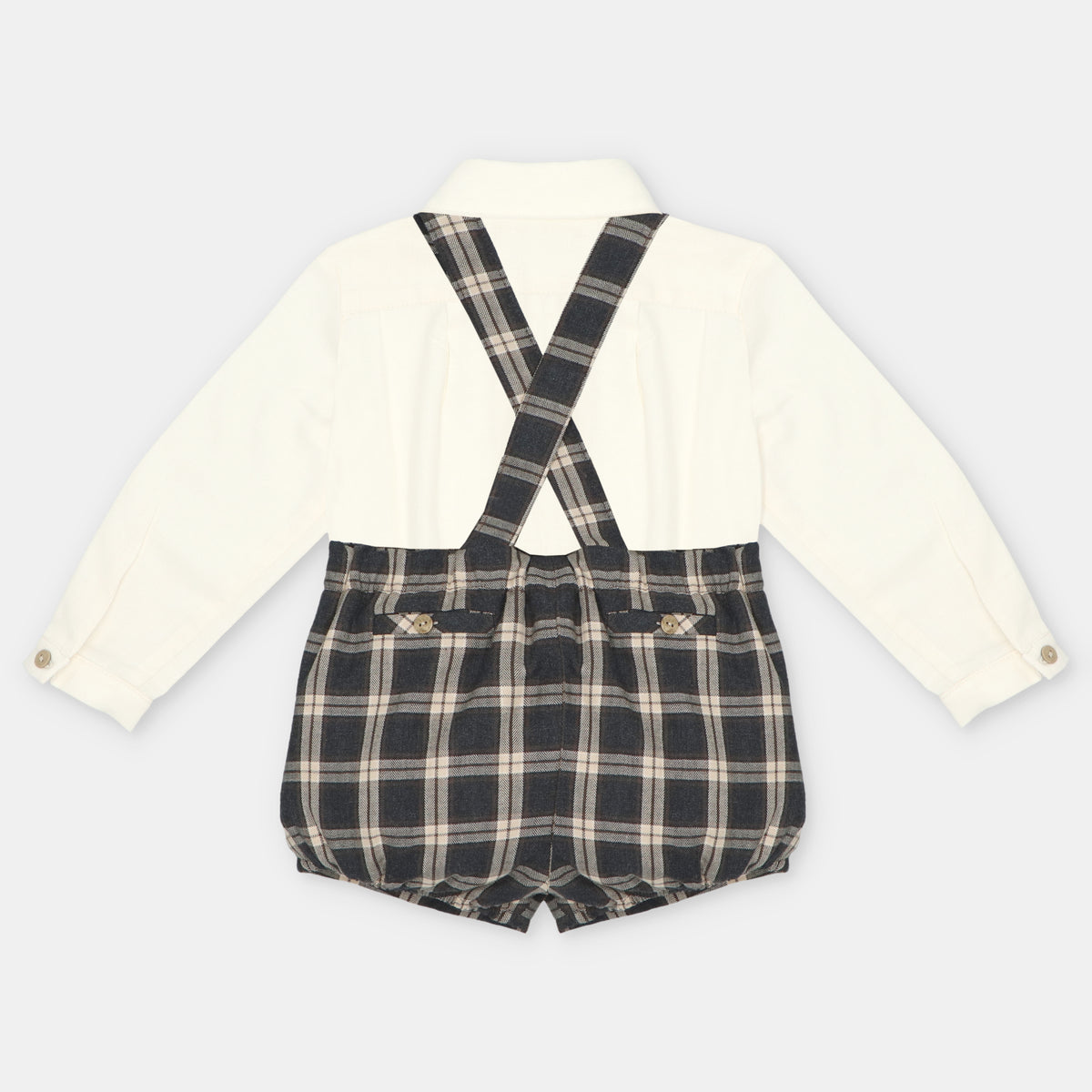 Conjunto blusa e calção xadrez da Martín Aranda "Onis"