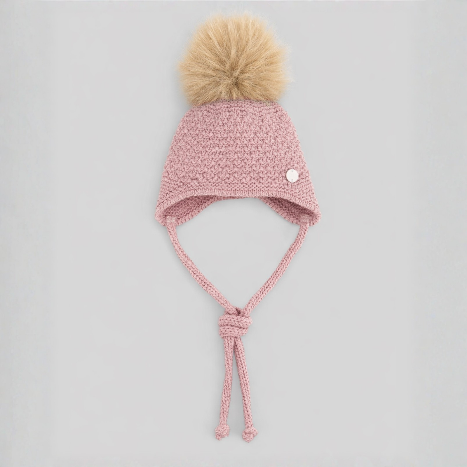 Gorro rosa com pompom da Paz Rodriguez "Ledicia"