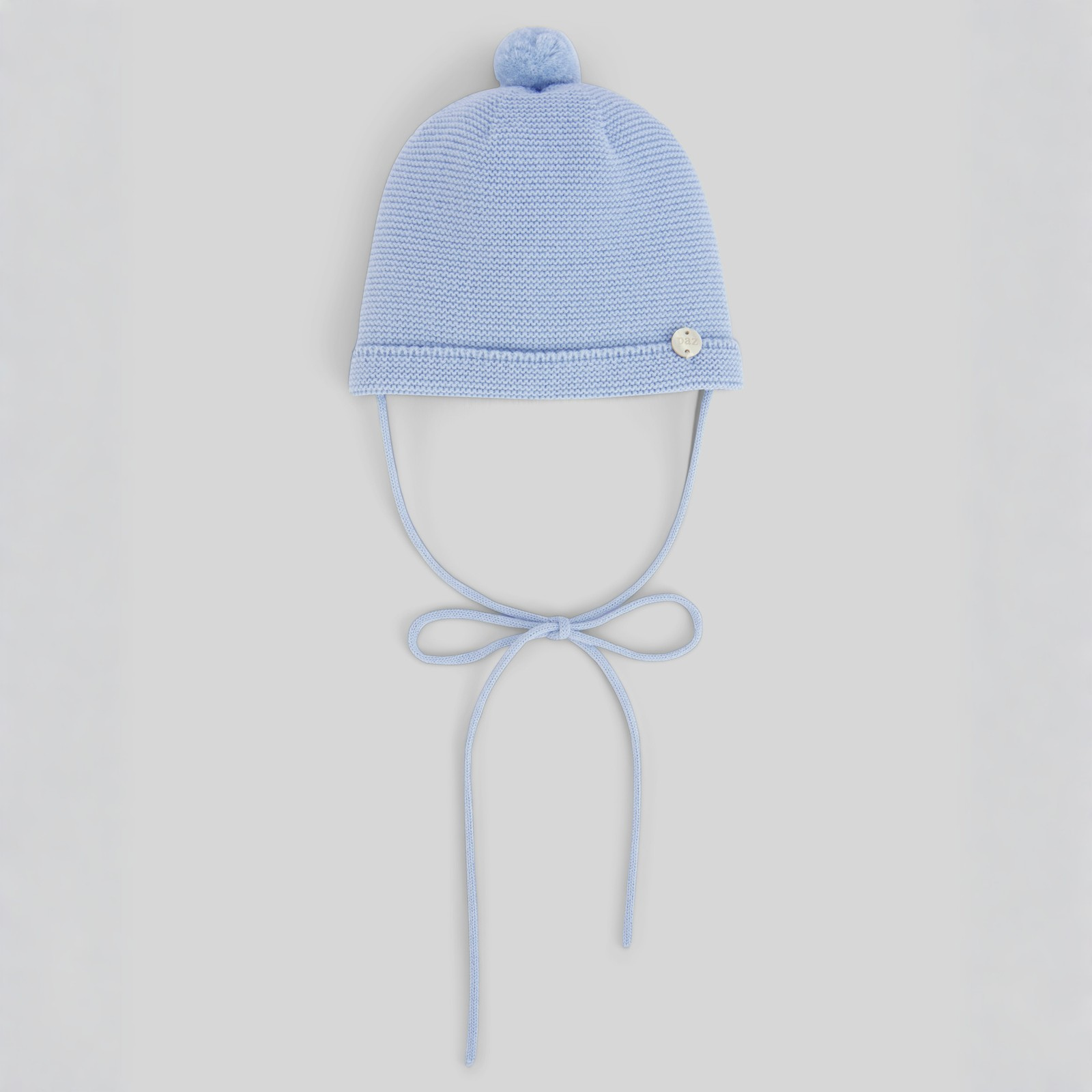 Gorro recém nascido em malha azul da Paz Rodriguez "Leira"