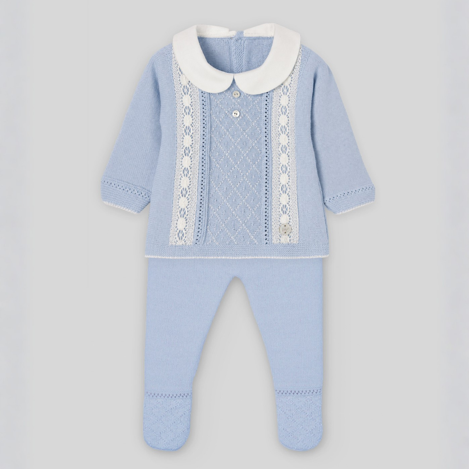 Conjunto recém nascido menino azul da Paz Rodriguez "Paz"