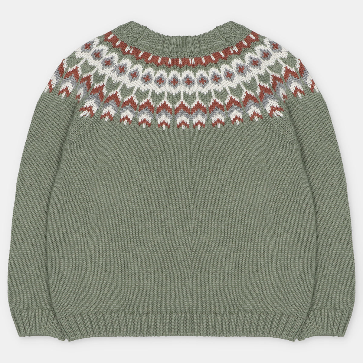 Camisola verde caqui com jacquard da Martín Aranda "Siero"