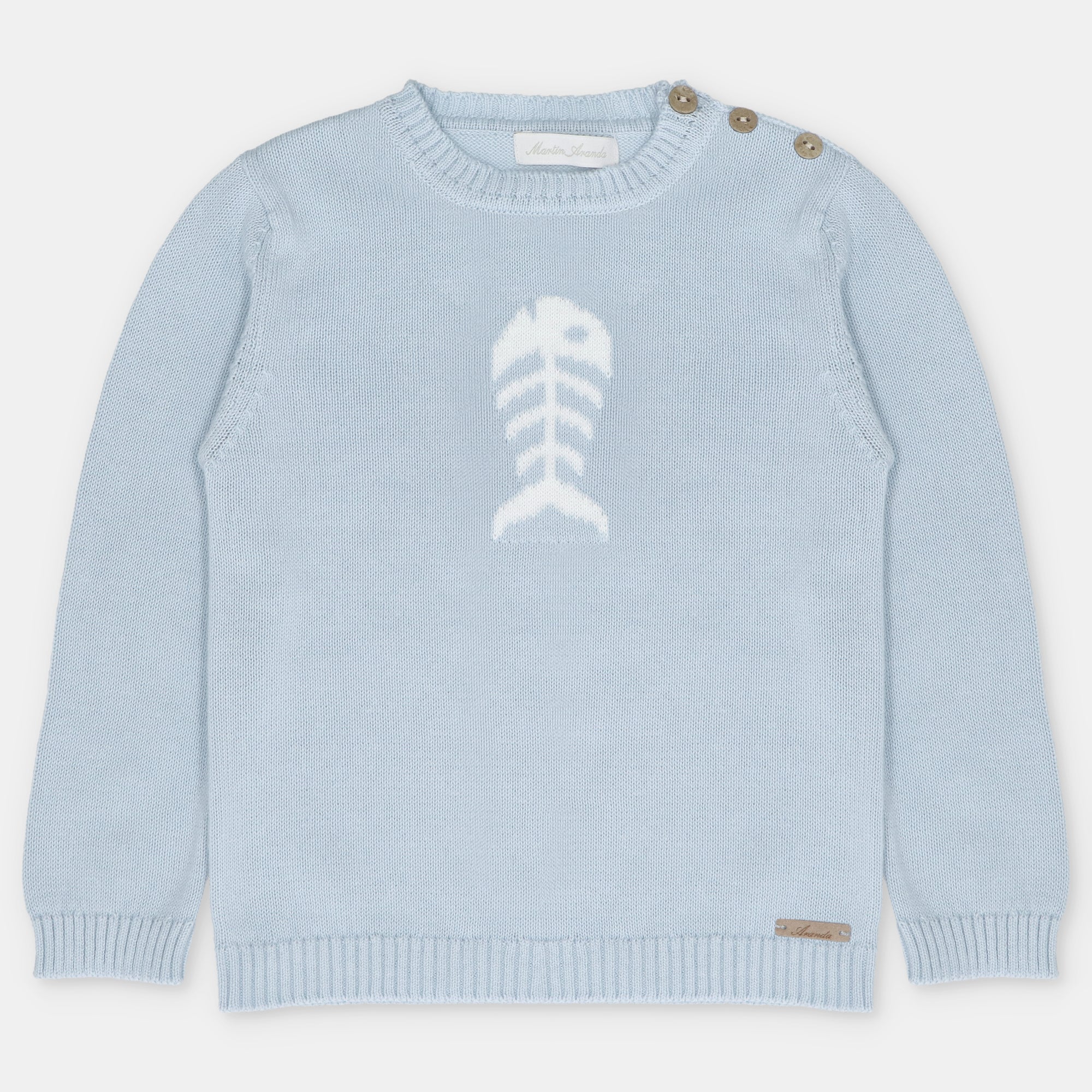 Camisola de malha verde petróleo para menino da Martín Aranda "Ottawa"