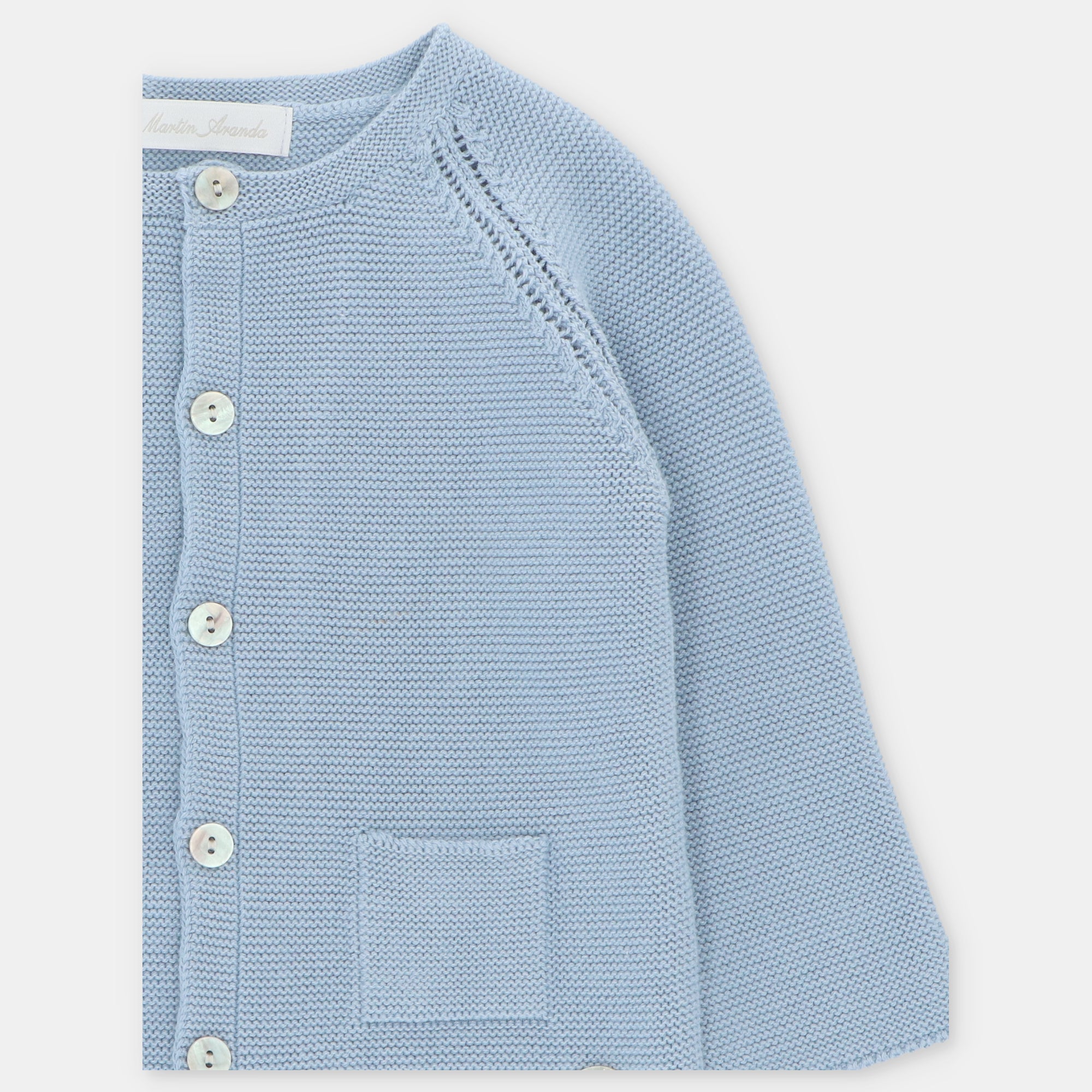 Casaco de malha azul para bebe da Martín Aranda "Surrey"