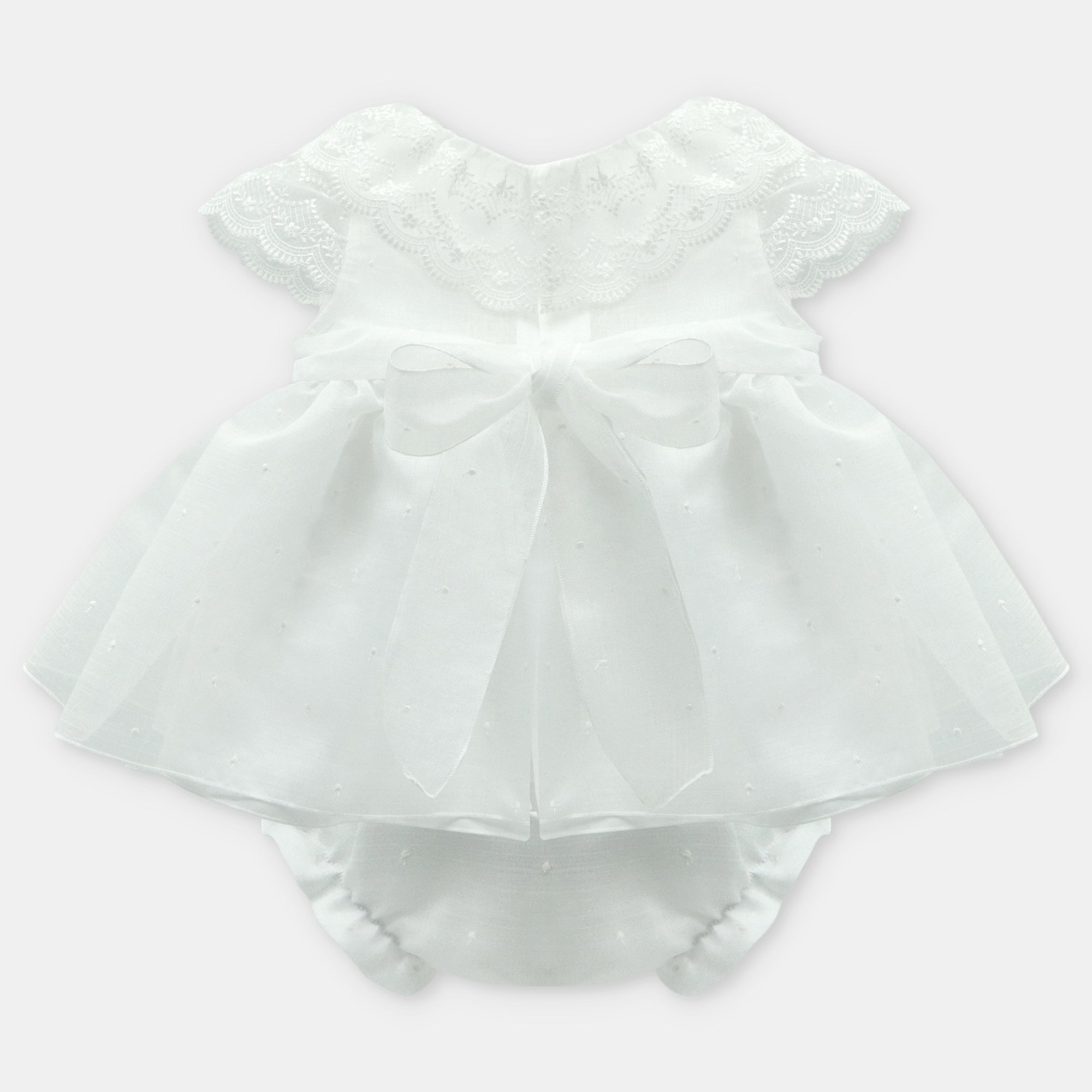Vestido e tapa fralda cerimónia da Martín Aranda "Victoria"