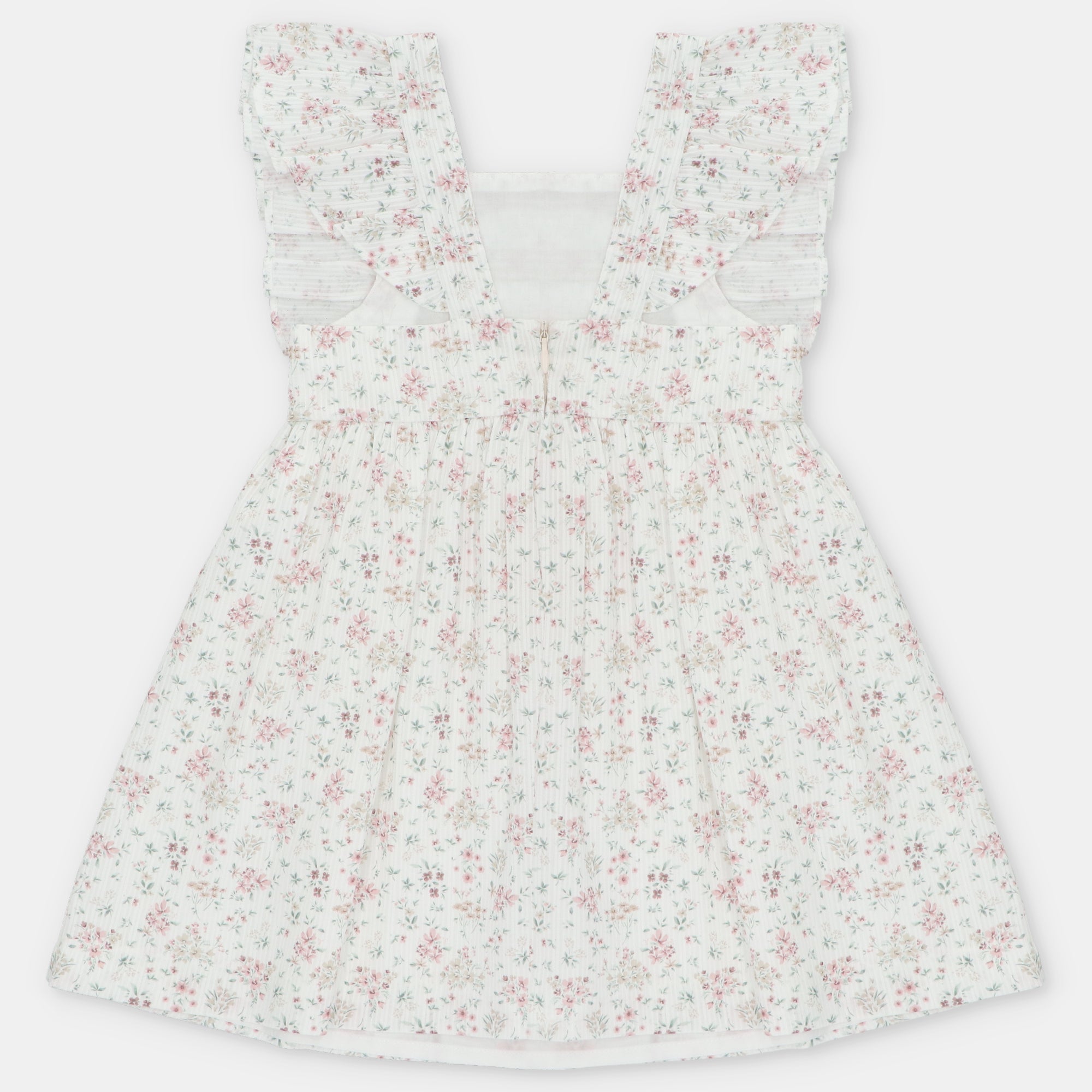 Vestido floral com favos de mel para menina da Martín Aranda "Toronto"