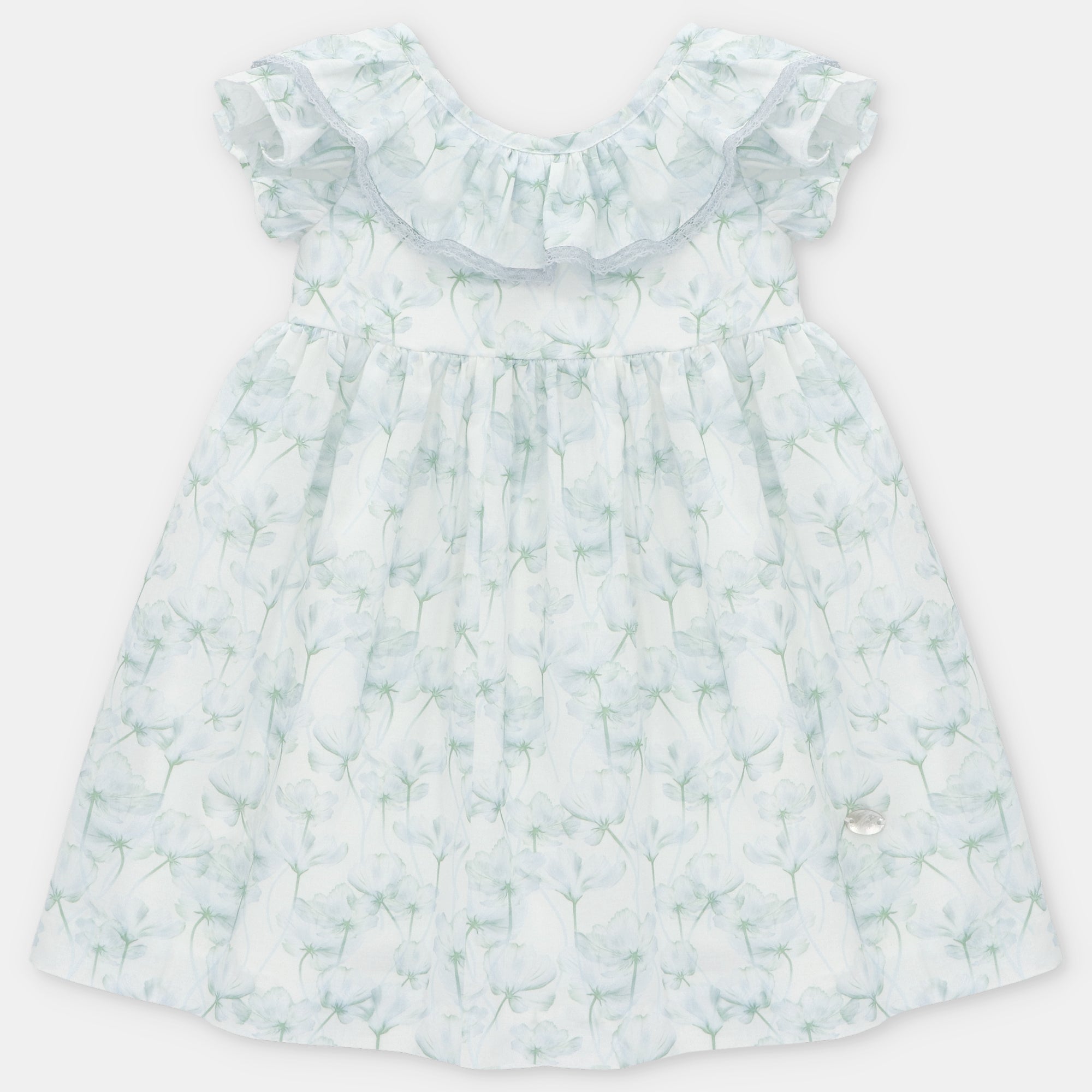 Vestido com estampado floral em tons de azul para menina da Martín Aranda "Ottawa"