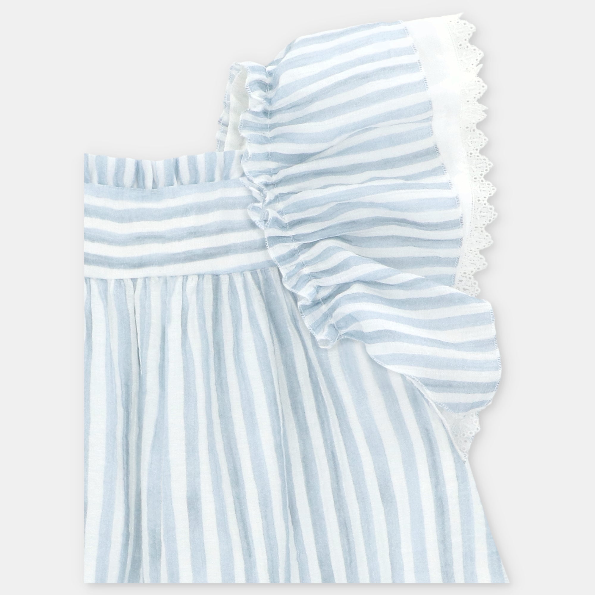 Vestido com riscas azuis para menina da Martín Aranda "Surrey"