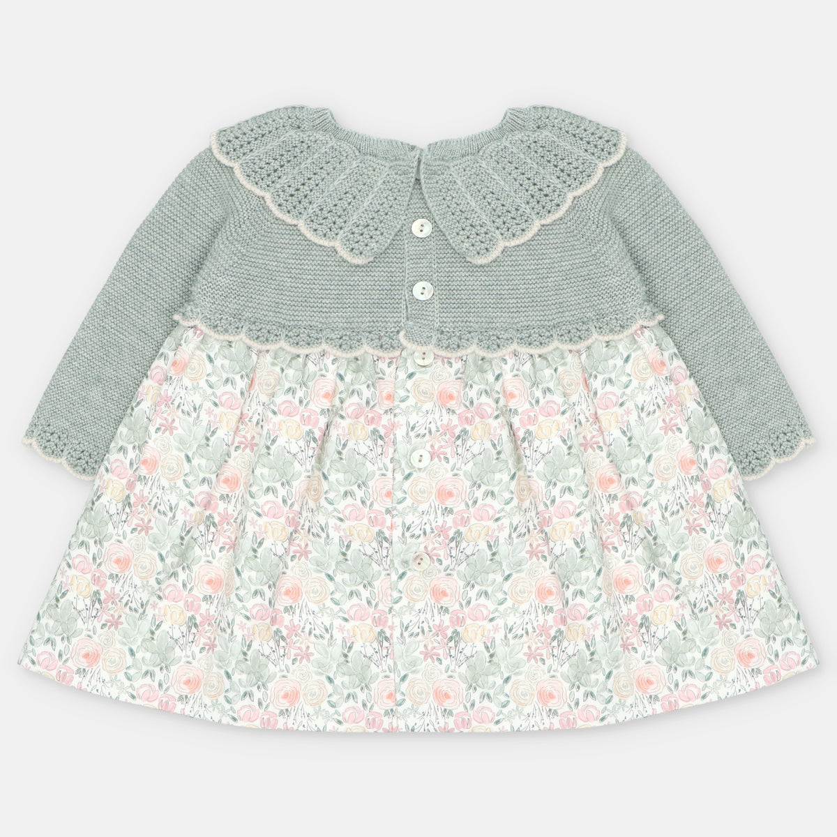Vestido combinado floral da Martín Aranda "Pravia"