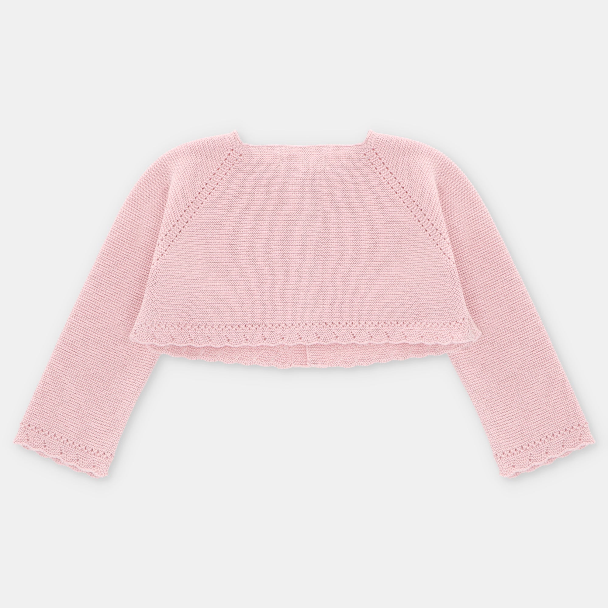 Bolero em malha rosa para bebe da Martin Aranda "Toronto"