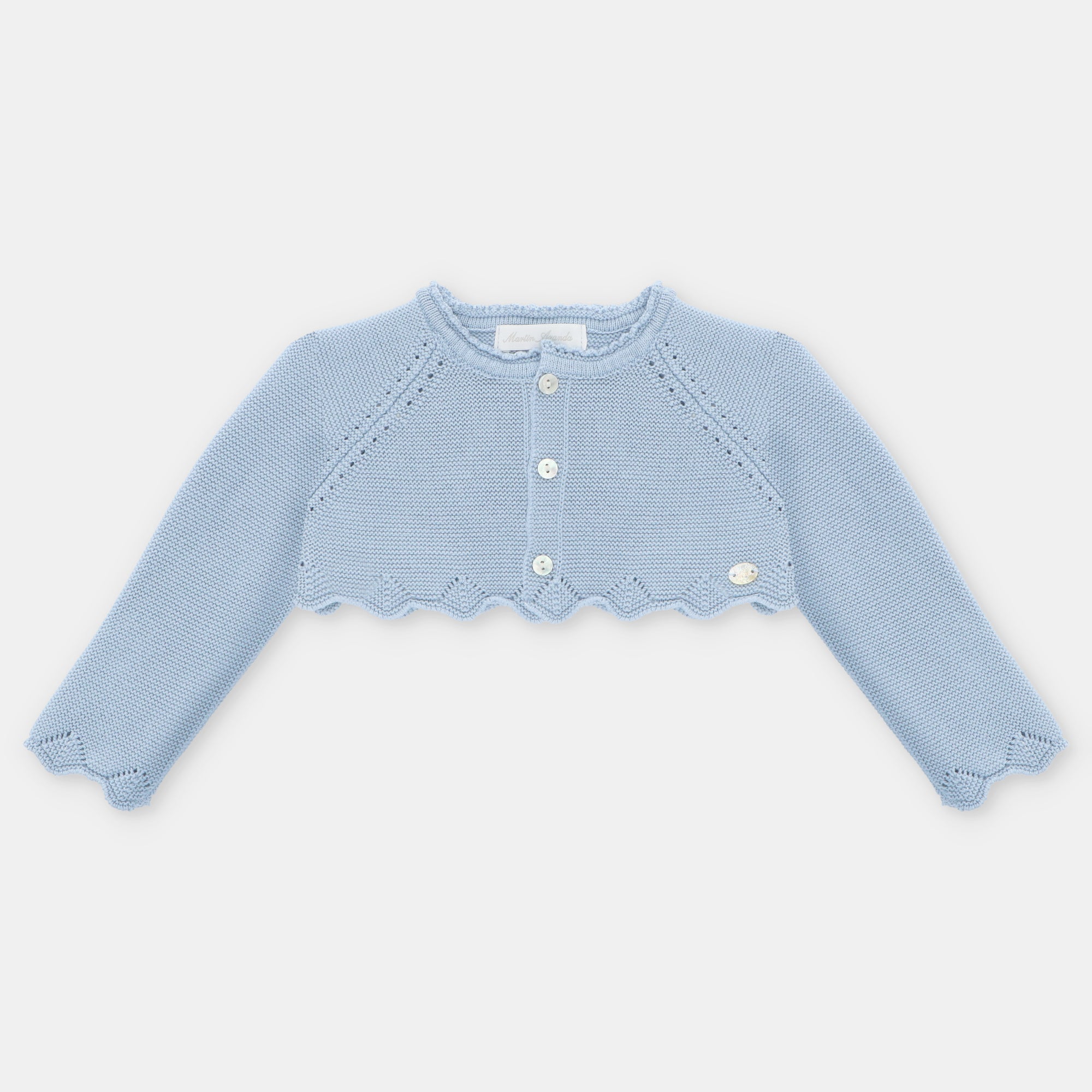 Bolero verde petróleo para bebe menina da Martín Aranda "Milton"