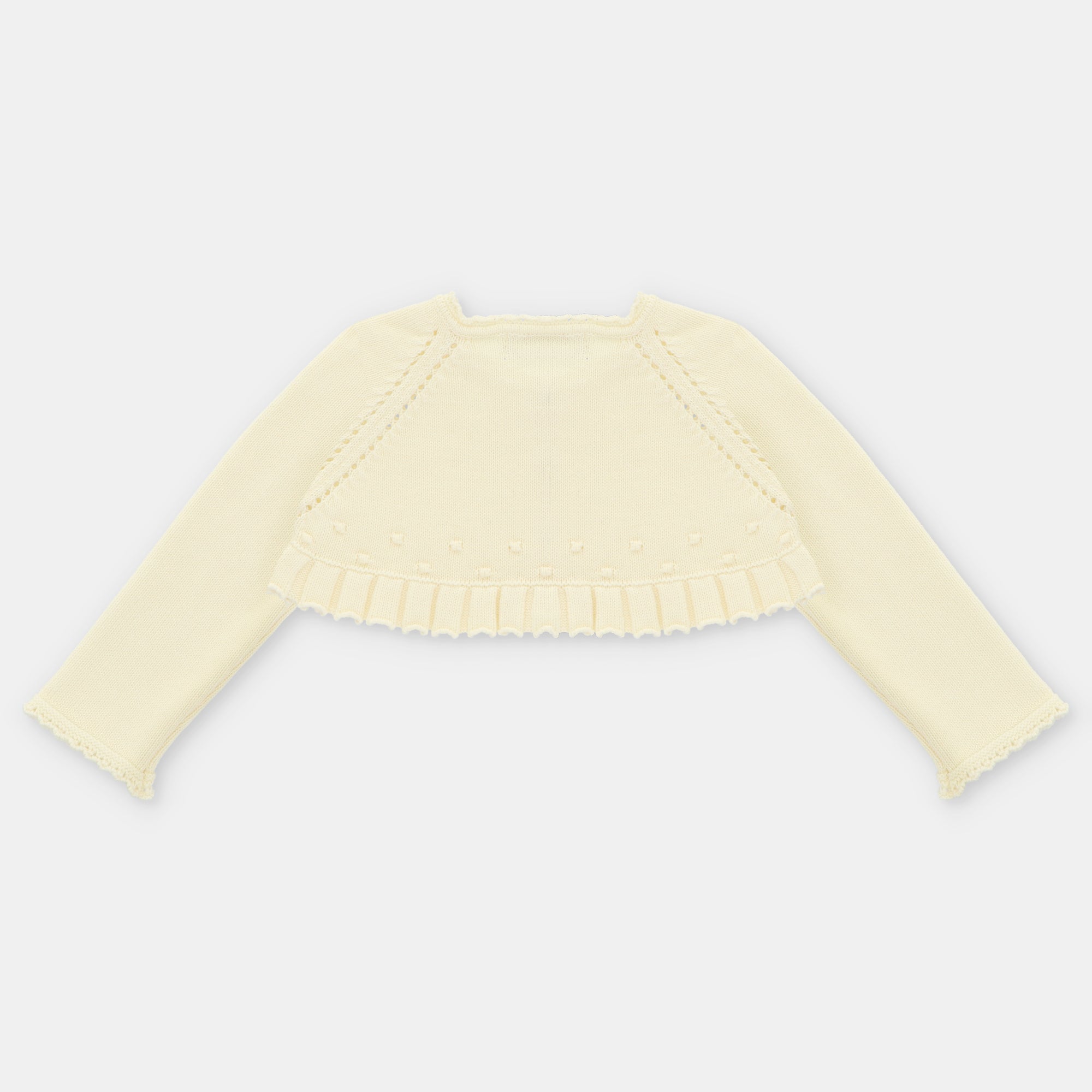 Bolero malha amarelo para bebe menina da Martín Aranda "Winnipeg"