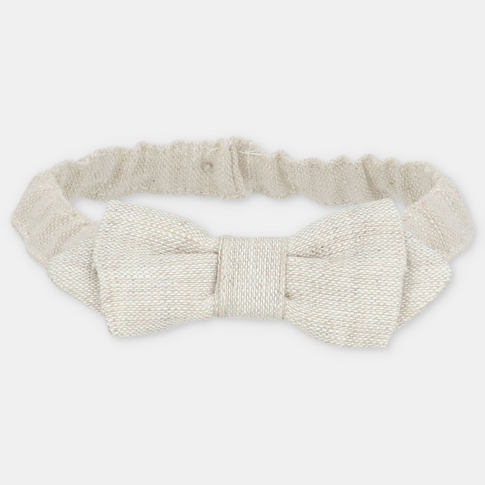 Papillon/Laço em linho bege para menino da Martín Aranda "Vancouver"