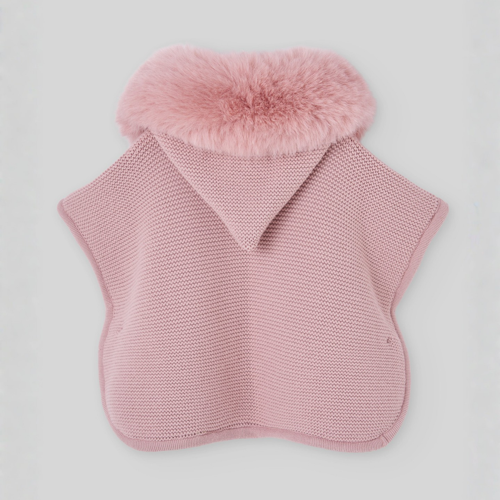 Poncho de malha rosa da Paz Rodriguez "Ledicia"