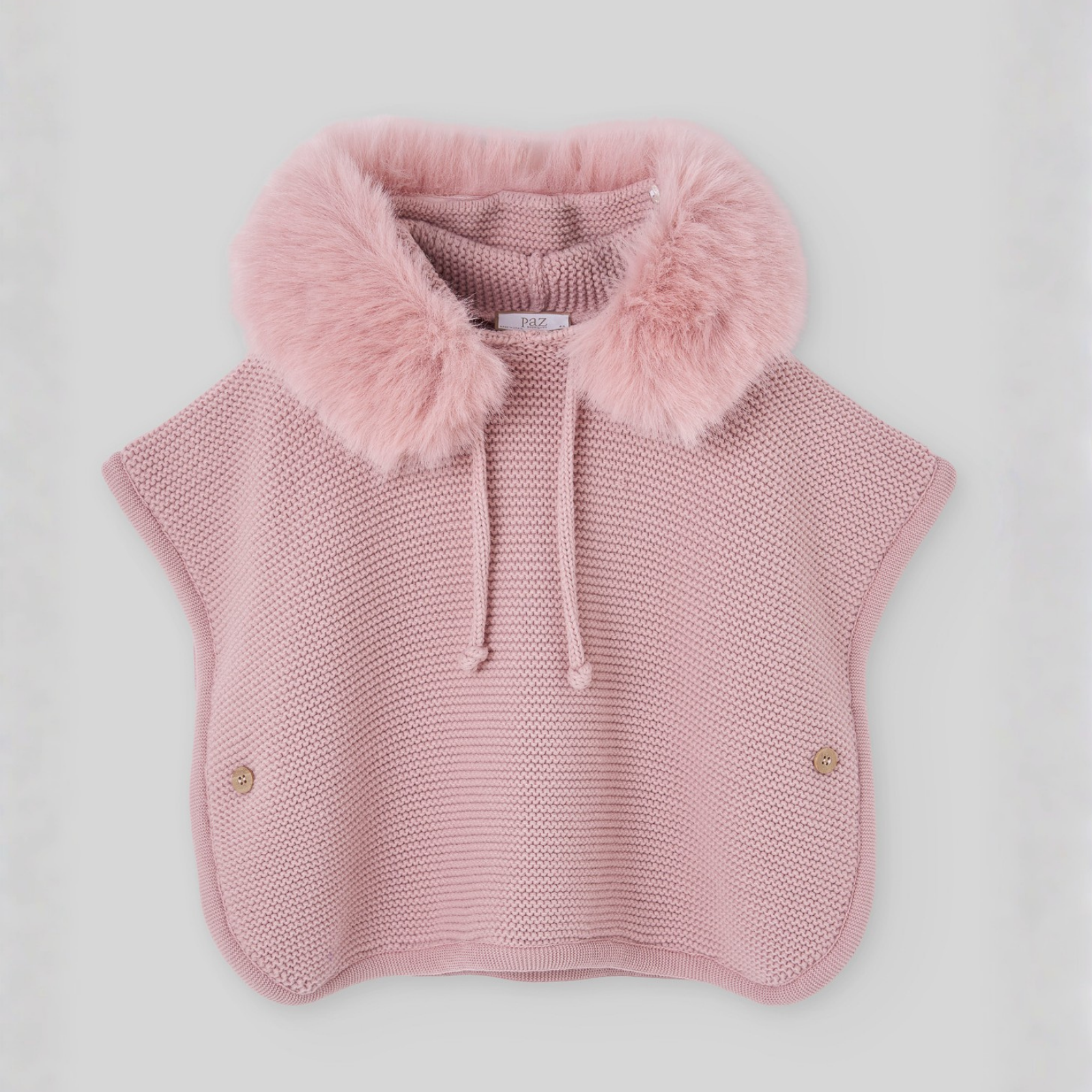 Poncho de malha rosa da Paz Rodriguez "Ledicia"