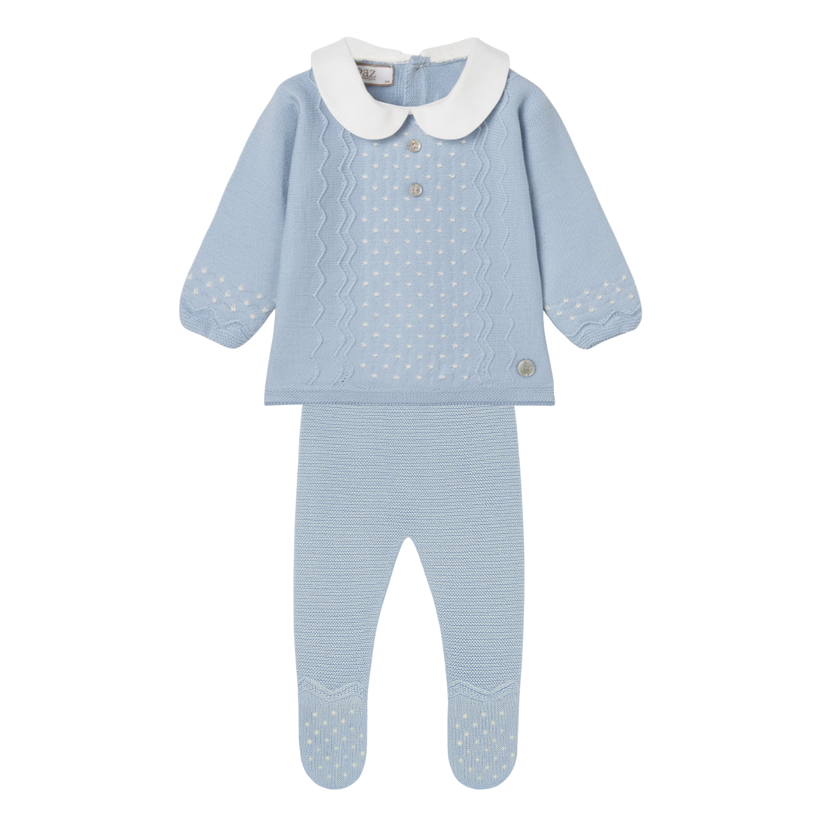 Conjunto recém nascido menino azul da Paz Rodriguez "Paz"