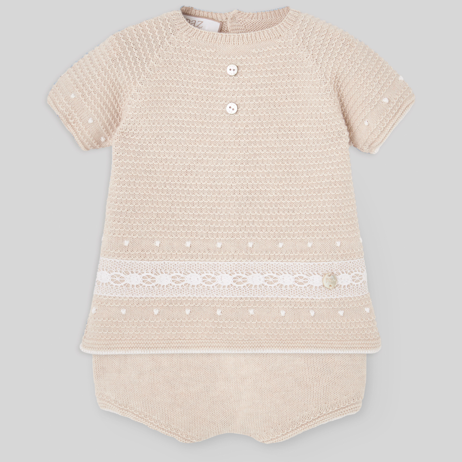 Conjunto bebé menino bege da Paz Rodriguez "Nectar"