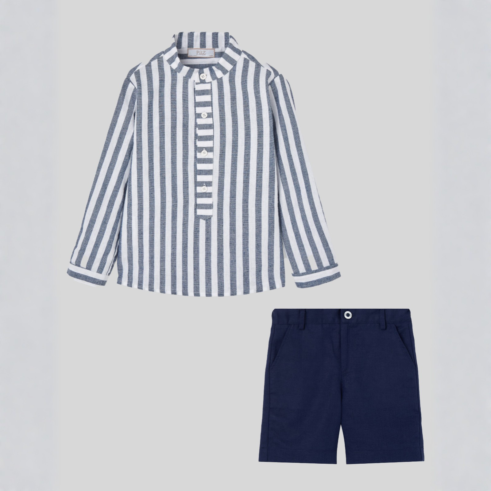 Conjunto camisa e calção azul marinho da Paz Rodriguez "Eslora"