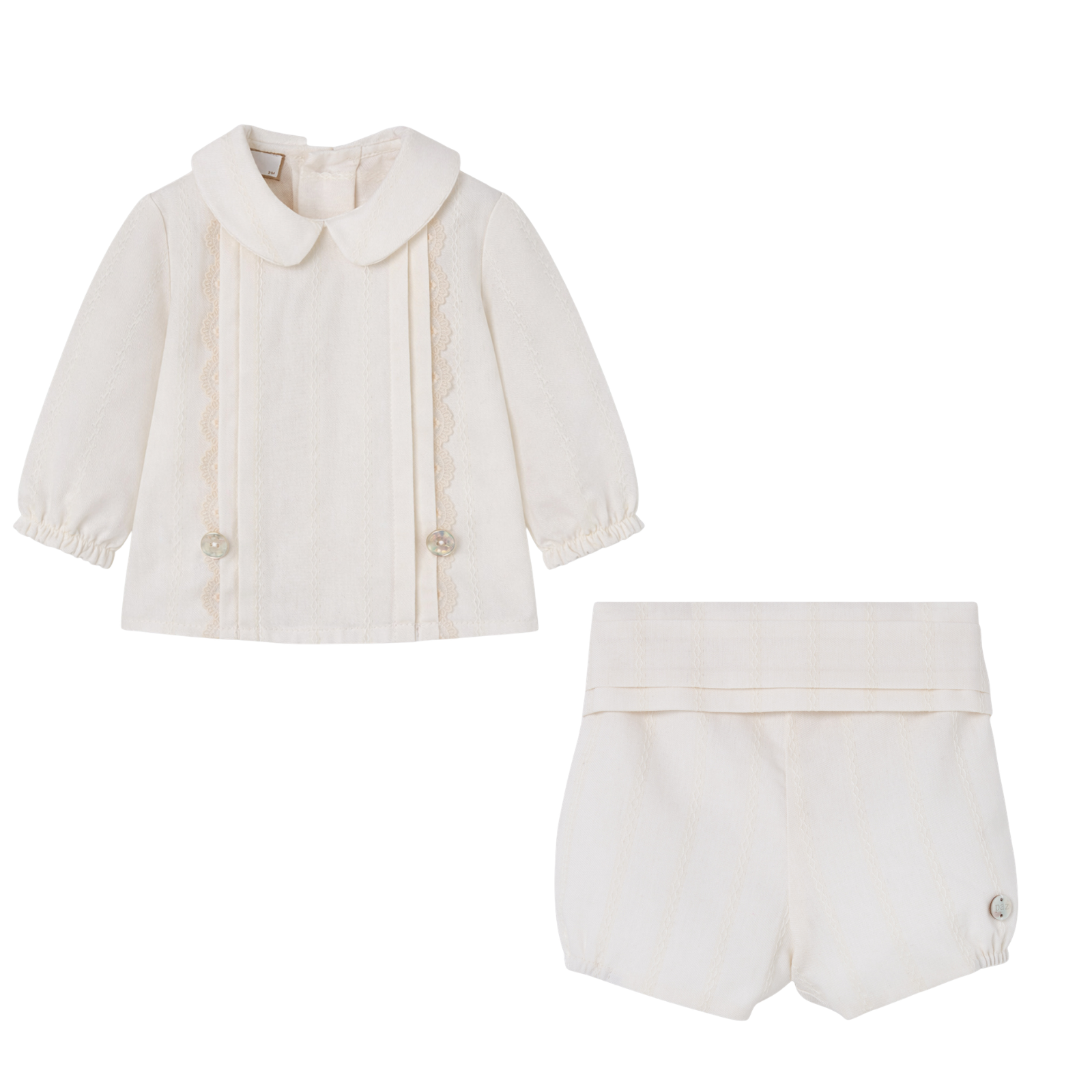 Conjunto cerimónia blusa e calção bege da Paz Rodriguez "Lua"