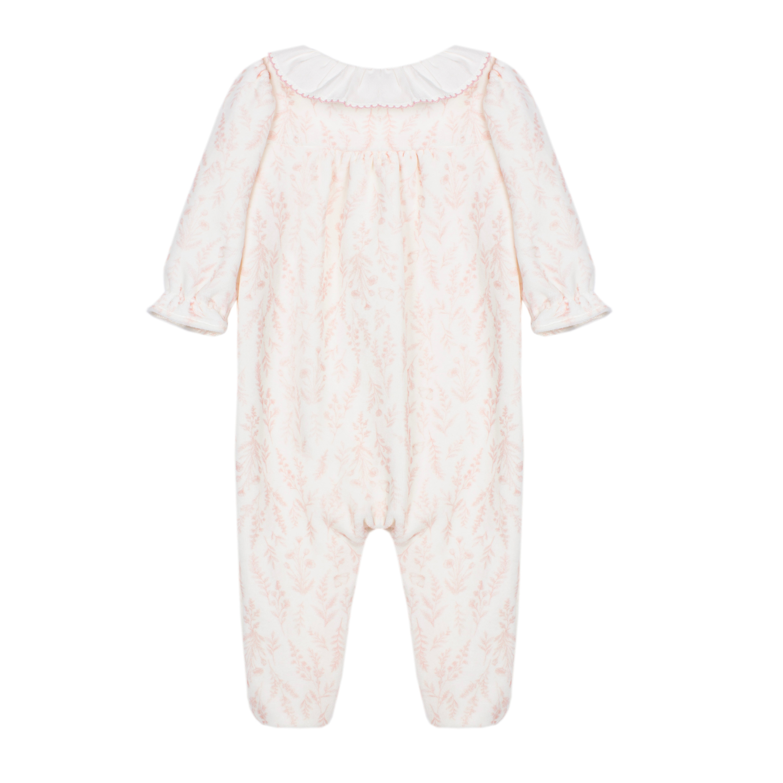 Babygrow para menina rosa estampado floral da Patachou
