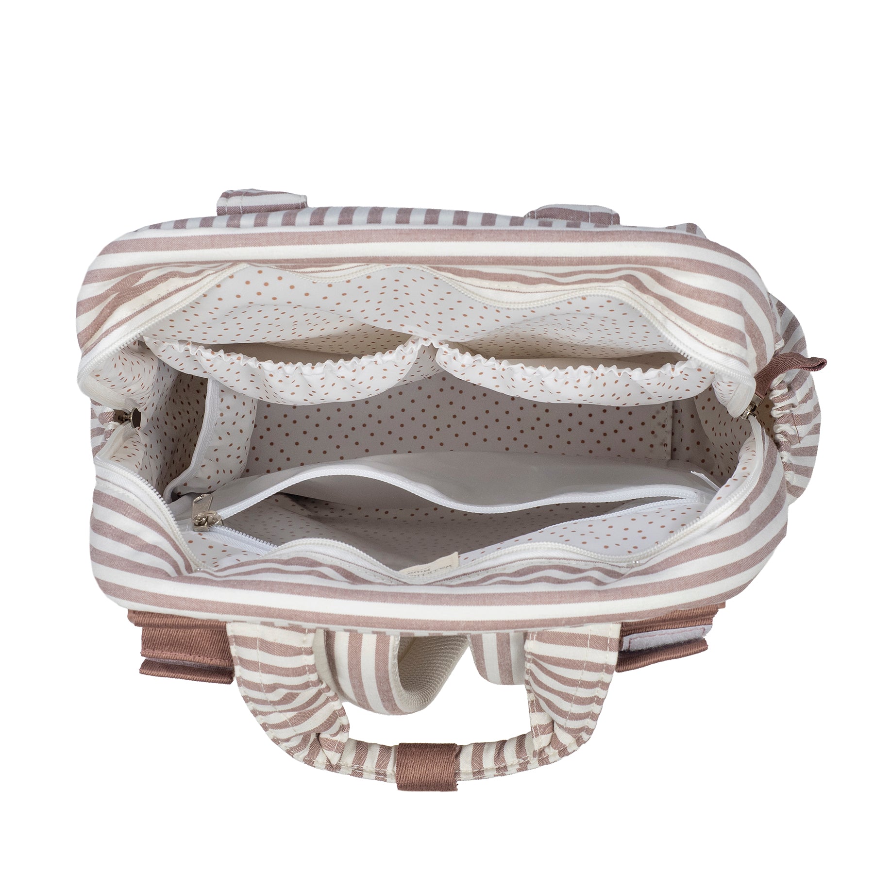 Mochila da Walking Mum "Praliné Strips Moka"