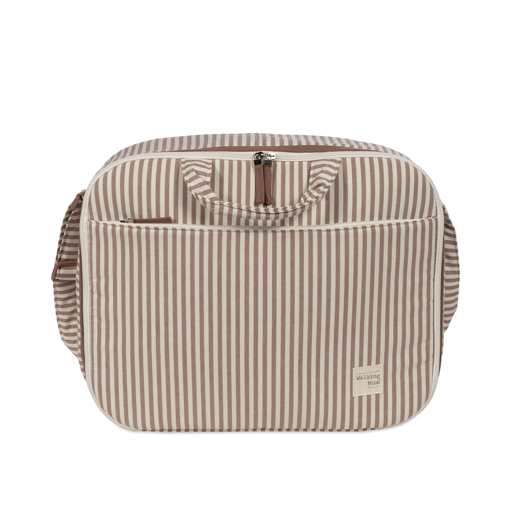 Mala maternidade da Walking Mum "Praliné Strips Moka"