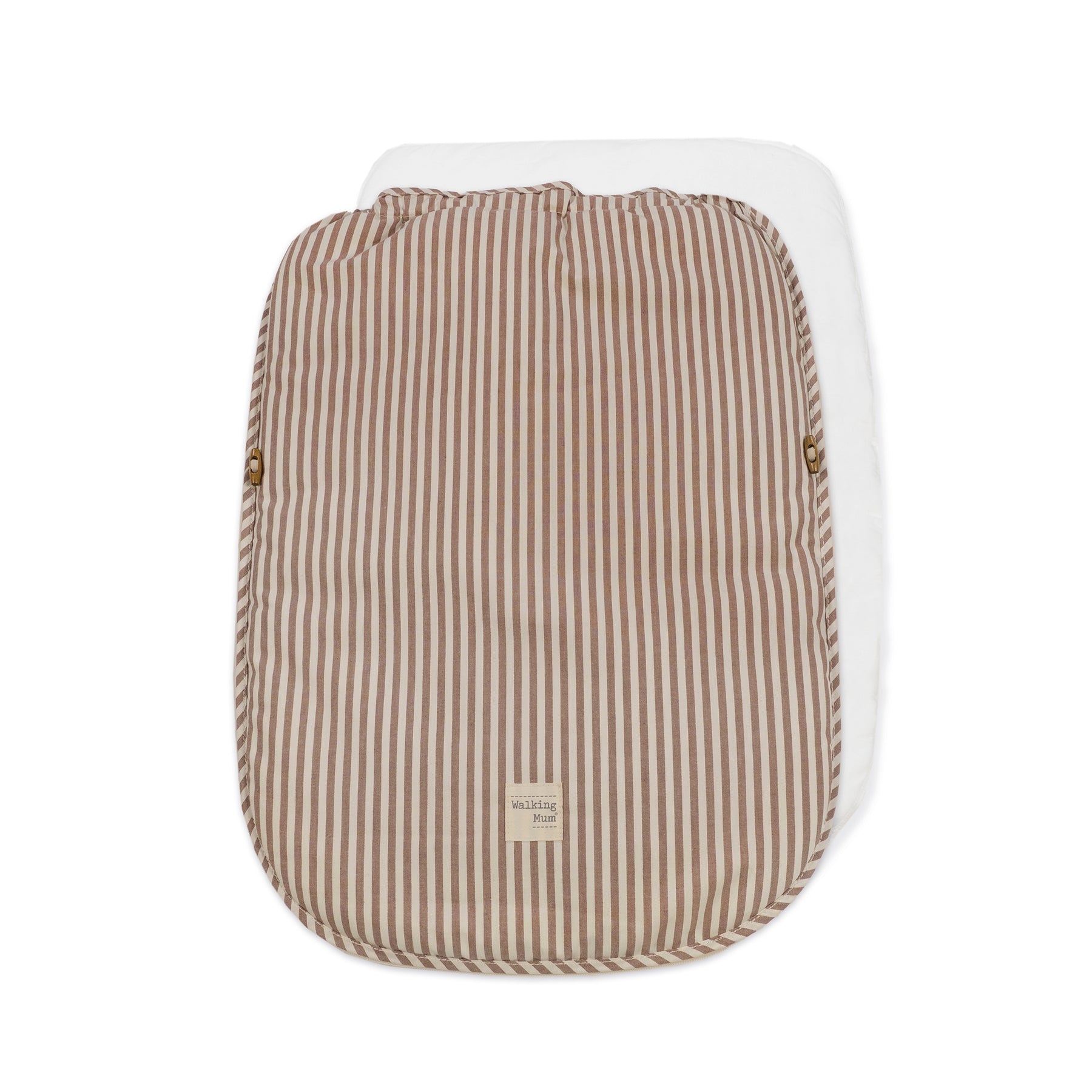 Saco universal para carrinho da Walking Mum "Praliné Strips/Vichy Moka" TOG 2.5