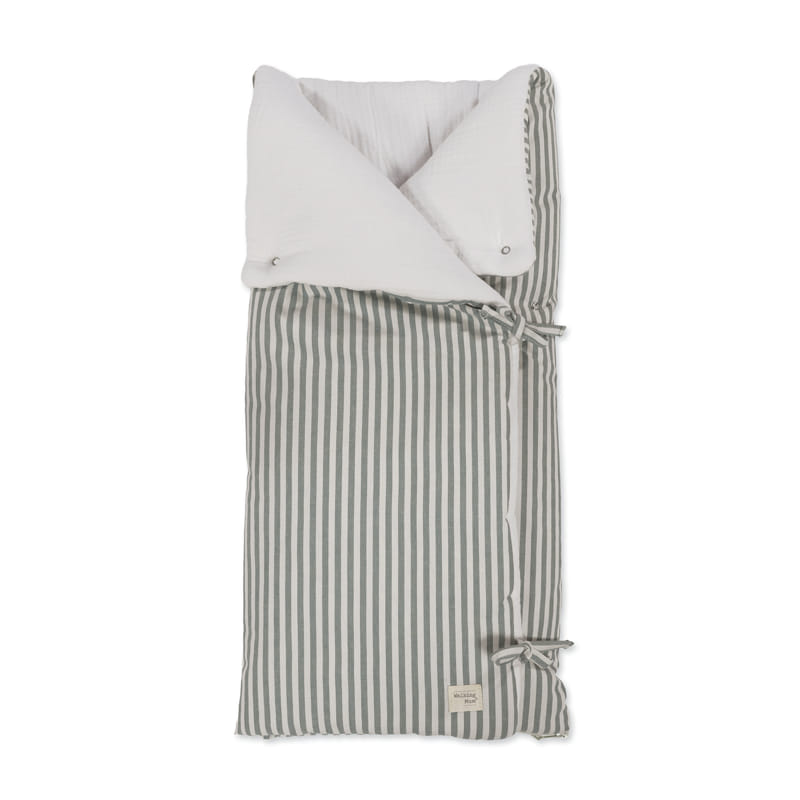 Saco de dormir TOG 2.5 da Walking Mum "Praliné Strips Matcha"